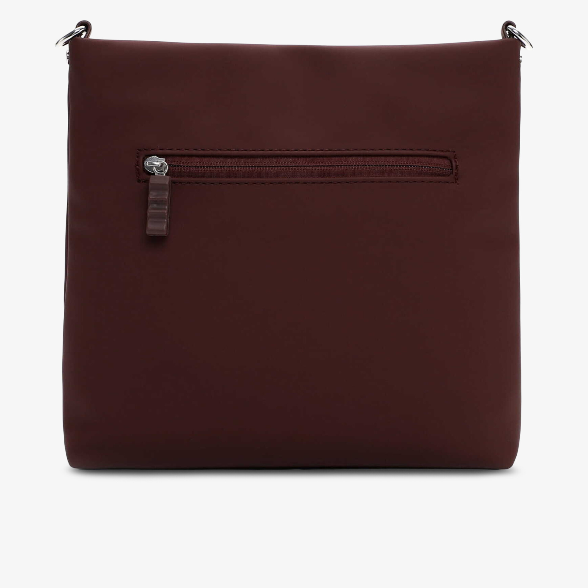 Elegante braune Tasche aus Leder mit praktischem Reißverschlussfach und schlichtem Design für den Alltag