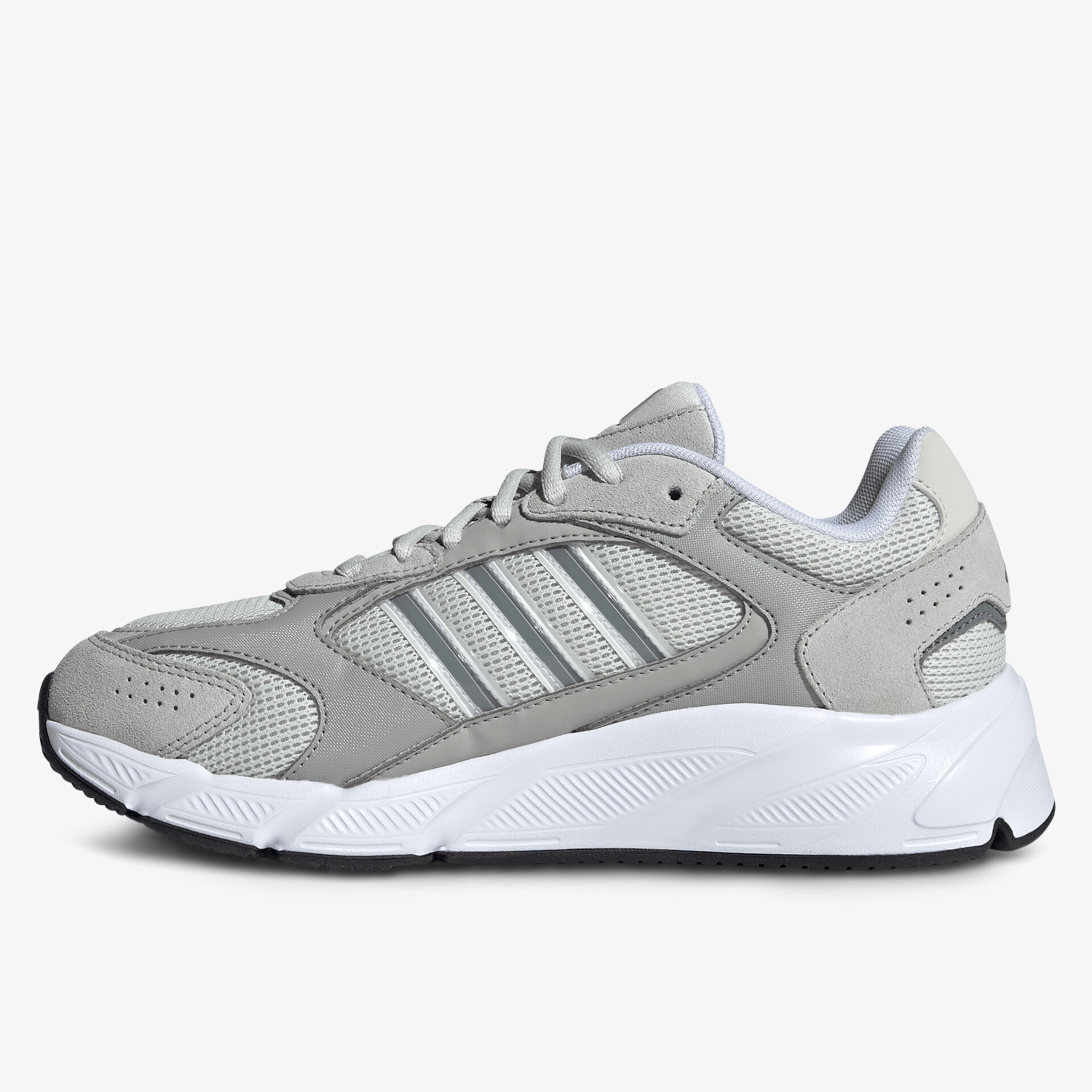 Leichter grauer Sneaker mit atmungsaktiven Mesh-Einsätzen und gepolsterter Sohle für hohen Tragekomfort