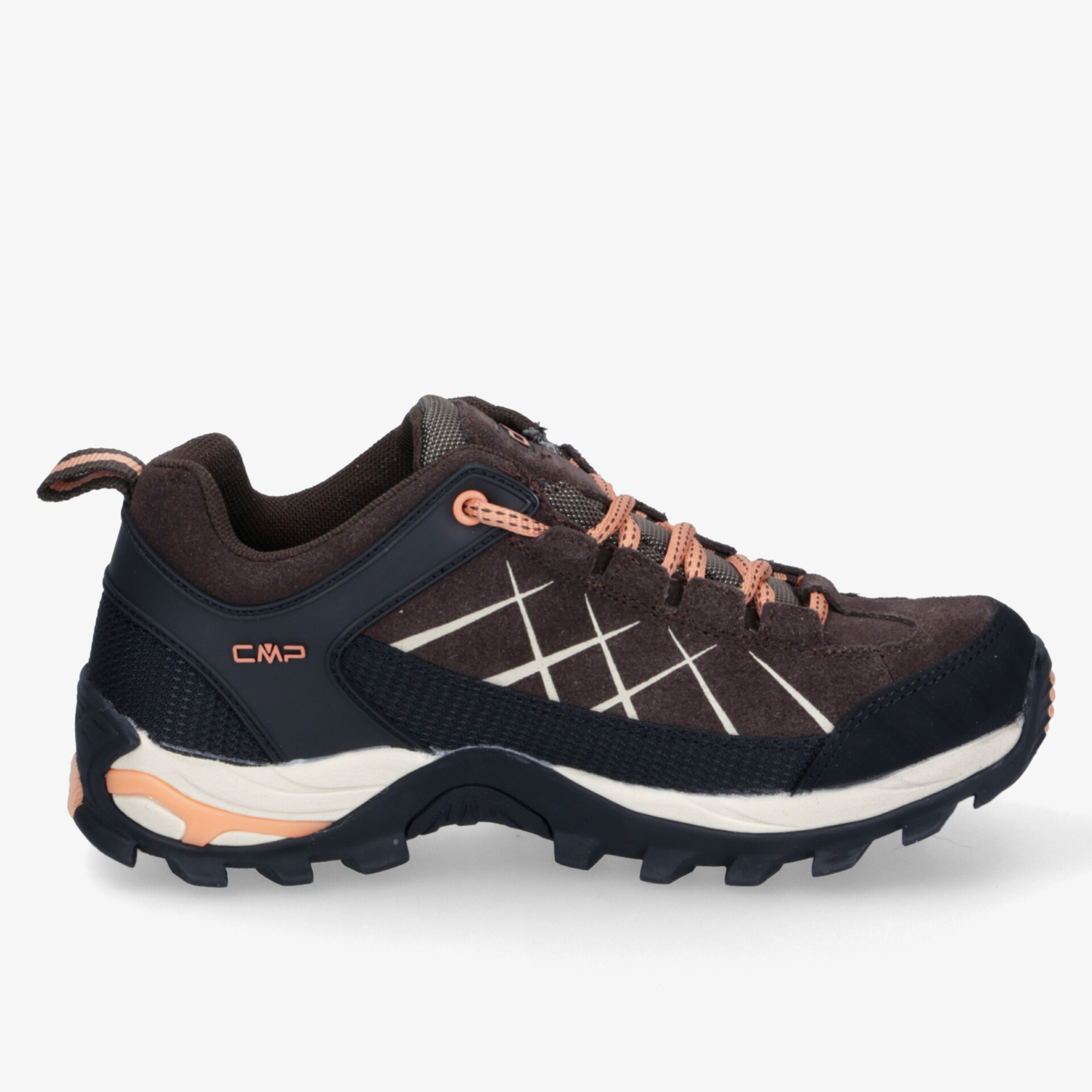 Komfortabler und strapazierfähiger Wanderschuh mit griffiger Sohle und sportlichem Design in Braun.