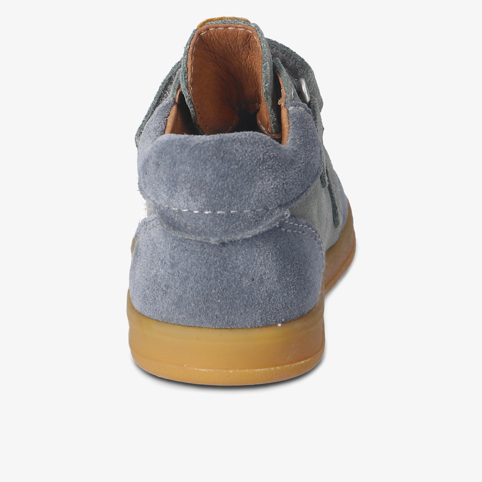 Blauer Wildleder Schuh mit flexibler Gummisohle, bequemer Passform und hochwertiger Verarbeitung