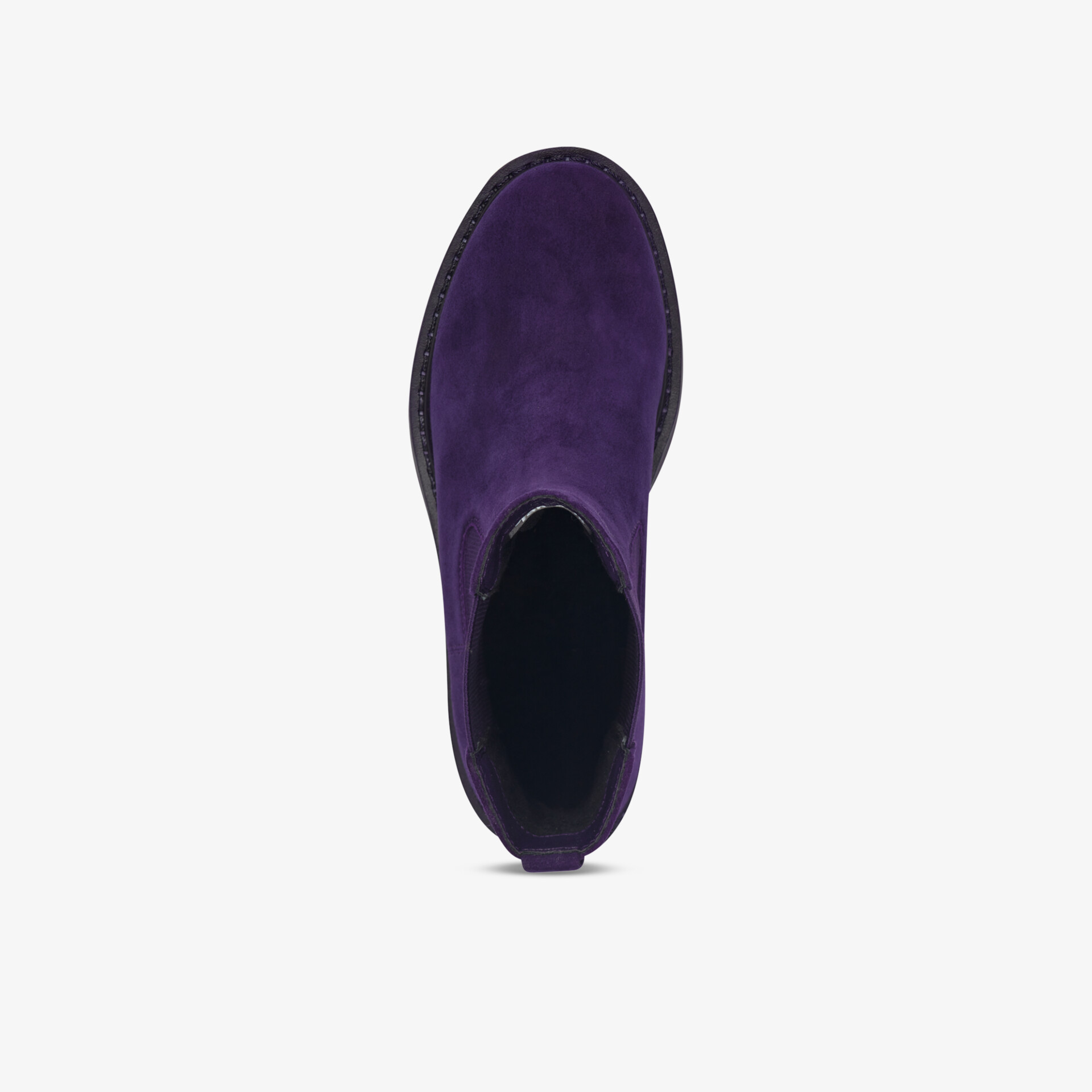 Weicher dunkelvioletter Schuh mit schlichtem Design, bequemer Passform und rutschfester Sohle, Draufsicht