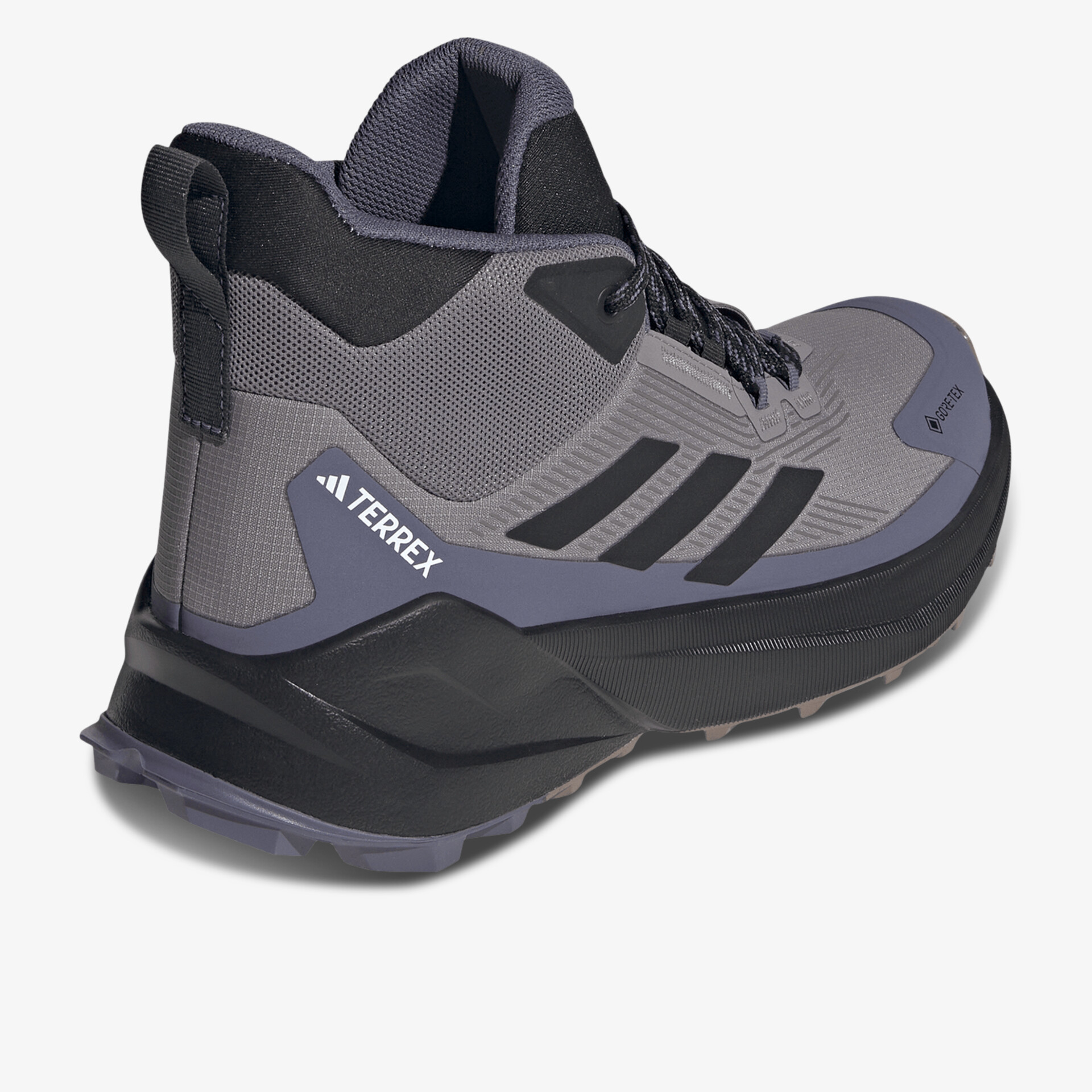 Robuster Outdoor-Schuh mit atmungsaktivem Material und rutschfester leichte Sohle, seitliche Ansicht