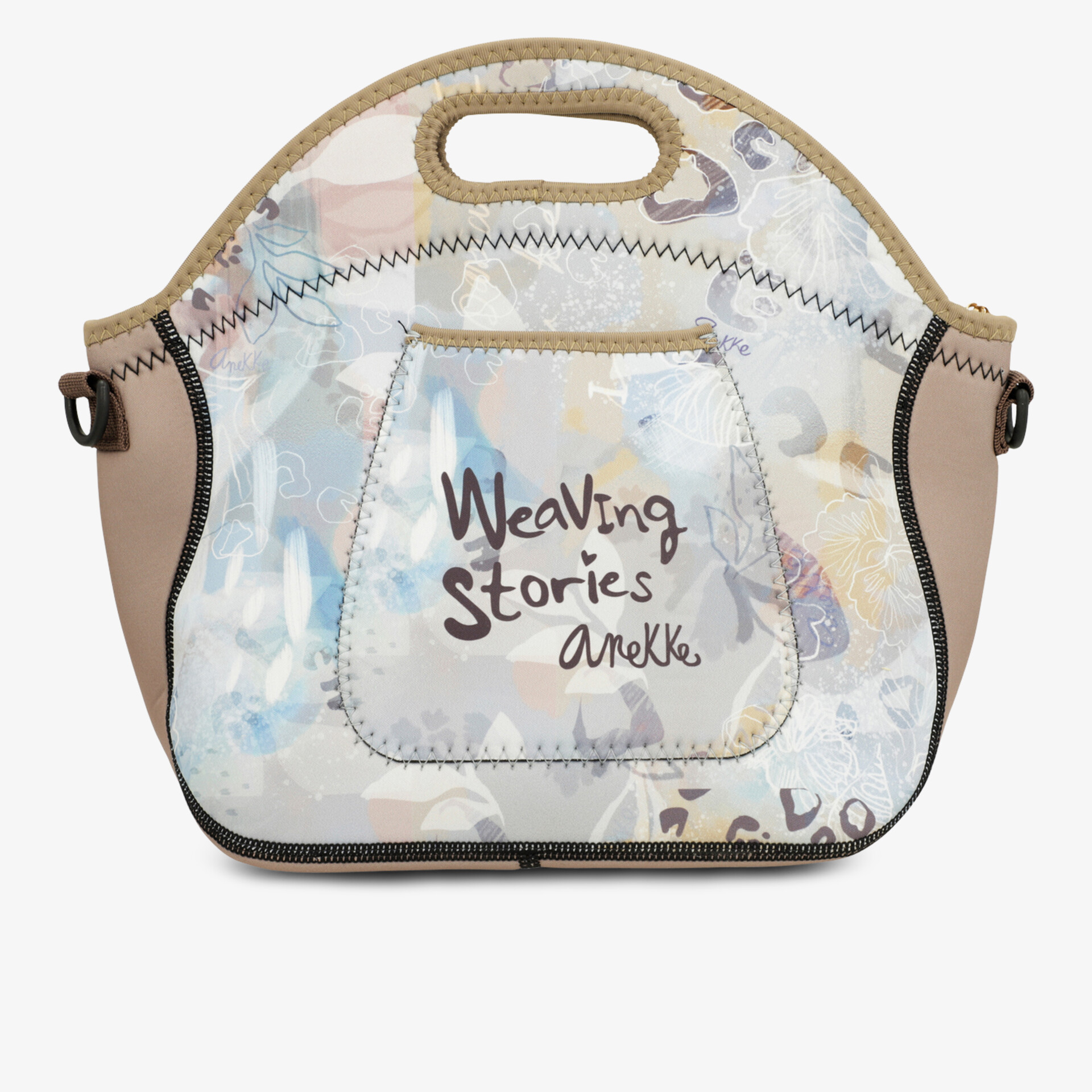 Moderne isolierte Lunchtasche mit praktischem Tragegriff und wasserabweisendem Material