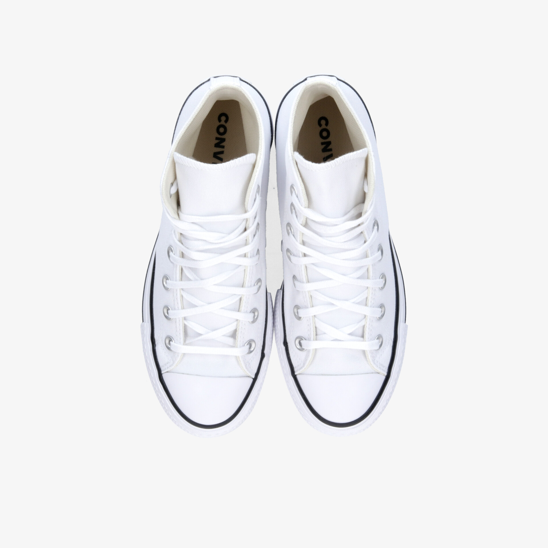 Weißes Sneaker-Paar mit klassischem Design, atmungsaktiv und komfortabel, langlebige Gummi-Sohle, stilvoll und vielseitig kombinierbar