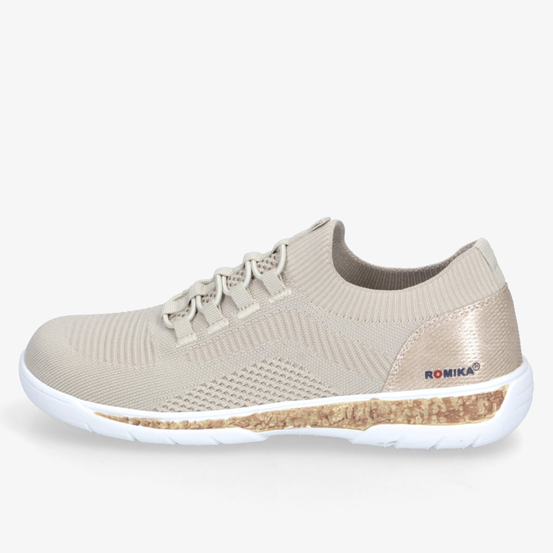 Beiger leichter Sneaker mit atmungsaktivem Material und rutschfester Sohle für hohe Flexibilität und Komfort