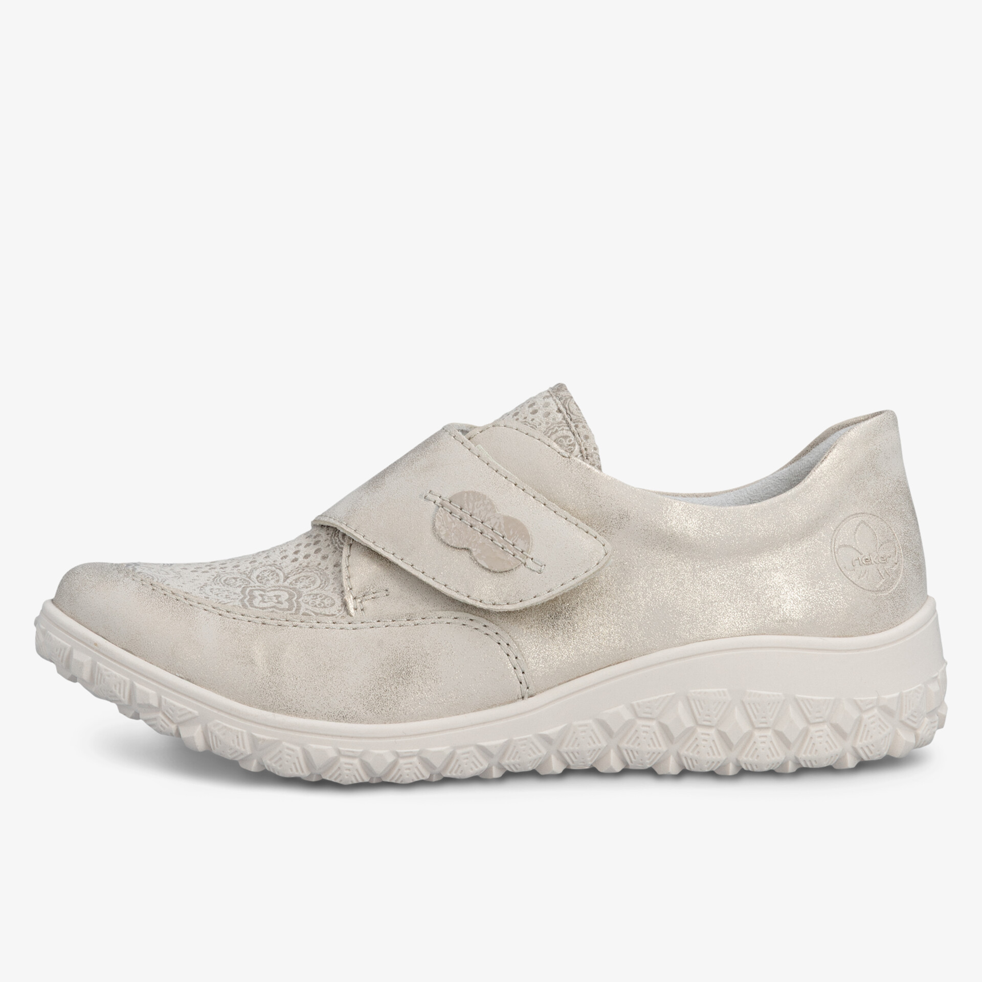 Bequemer Schuh mit Klettverschluss und rutschfester, flexibler Sohle für hohen Tragekomfort