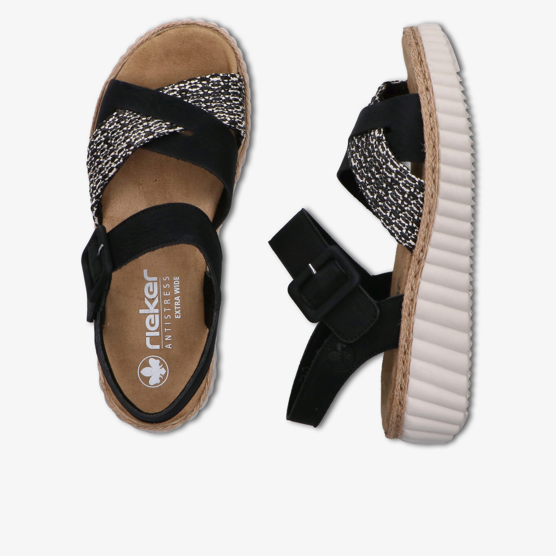 Bequeme Sandalen mit weich gepolsterter Innensohle, verstellbarem Klettverschluss und rutschfester Sohle in modernem Design