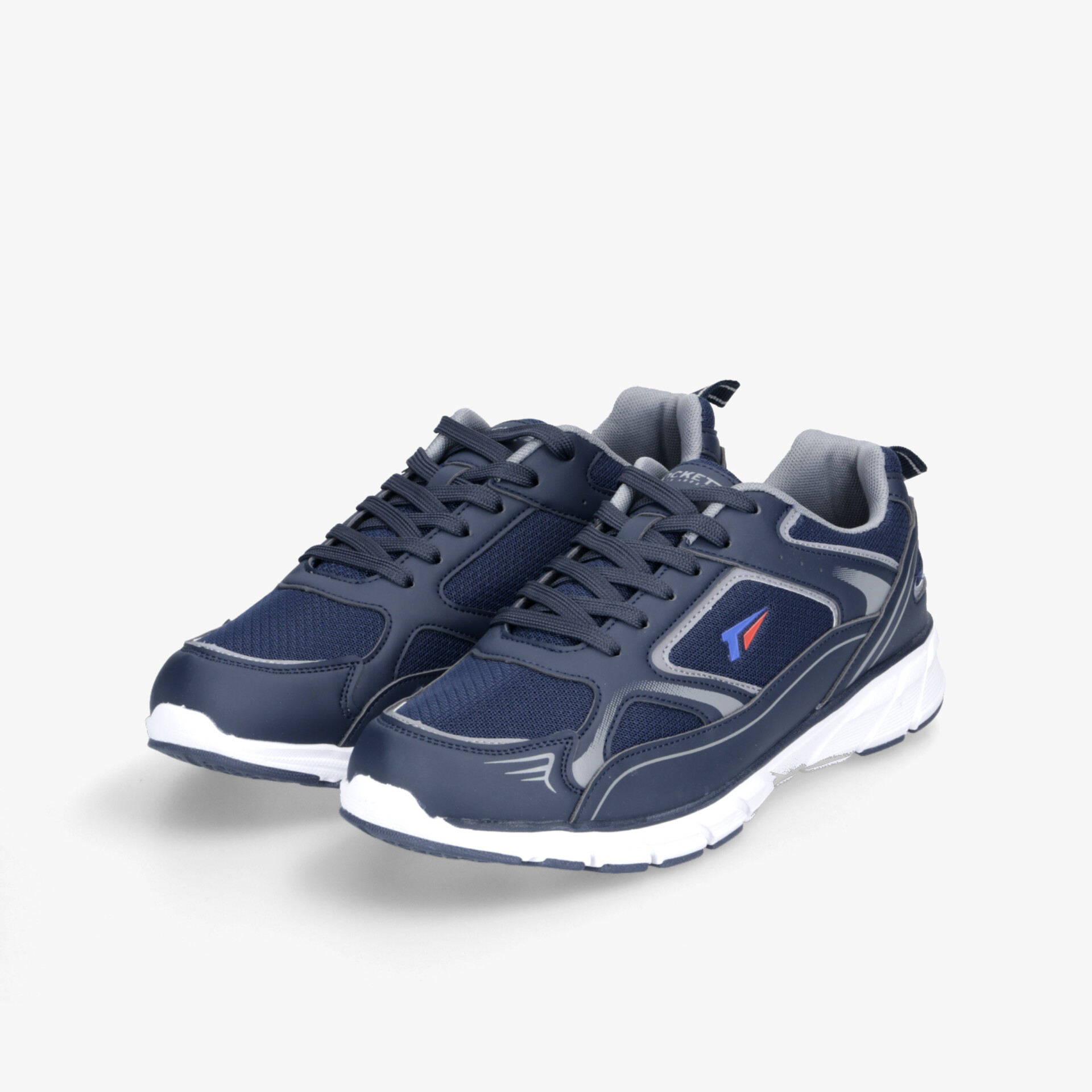 Sportliche blaue Schuhe mit weißer Sohle, atmungsaktiv und bequem, ideal für vielseitige Aktivitäten