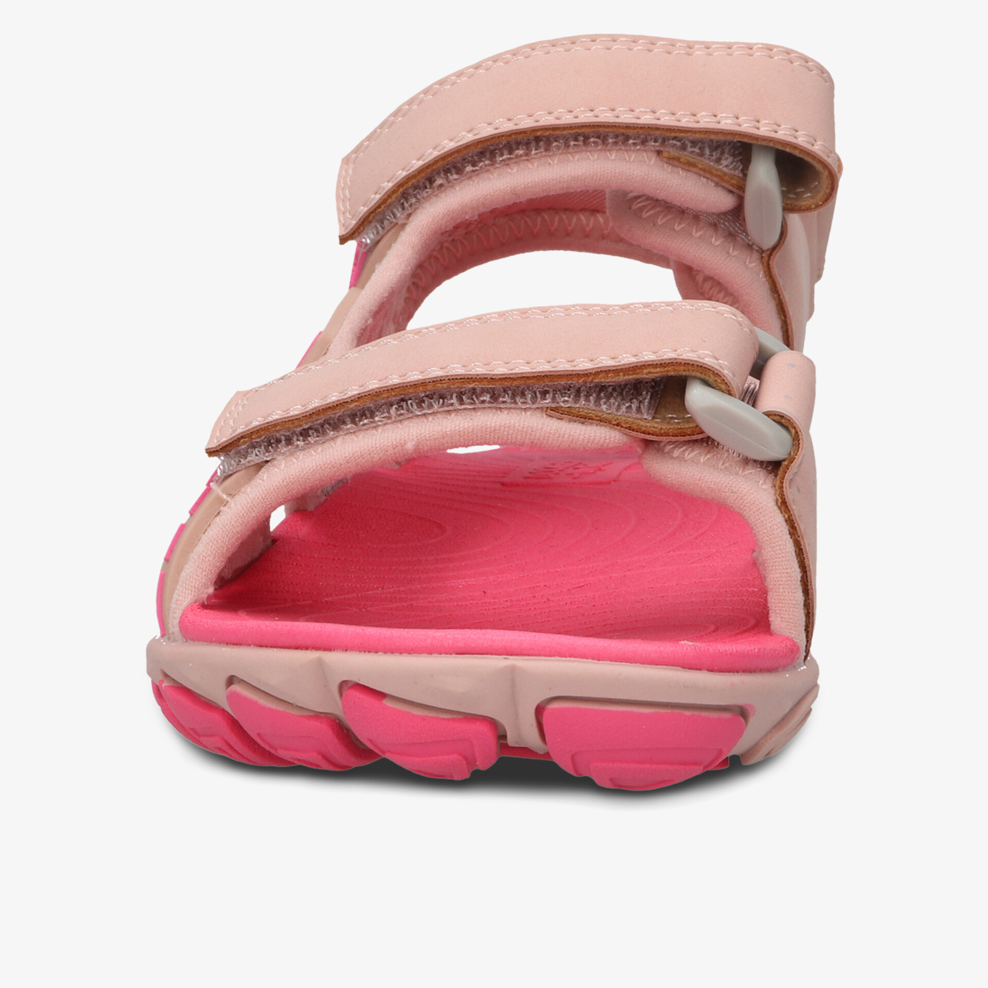 Bequeme Sandale mit verstellbaren Klettverschlüssen und gepolsterter Innensohle, rutschfeste und flexible Sohle