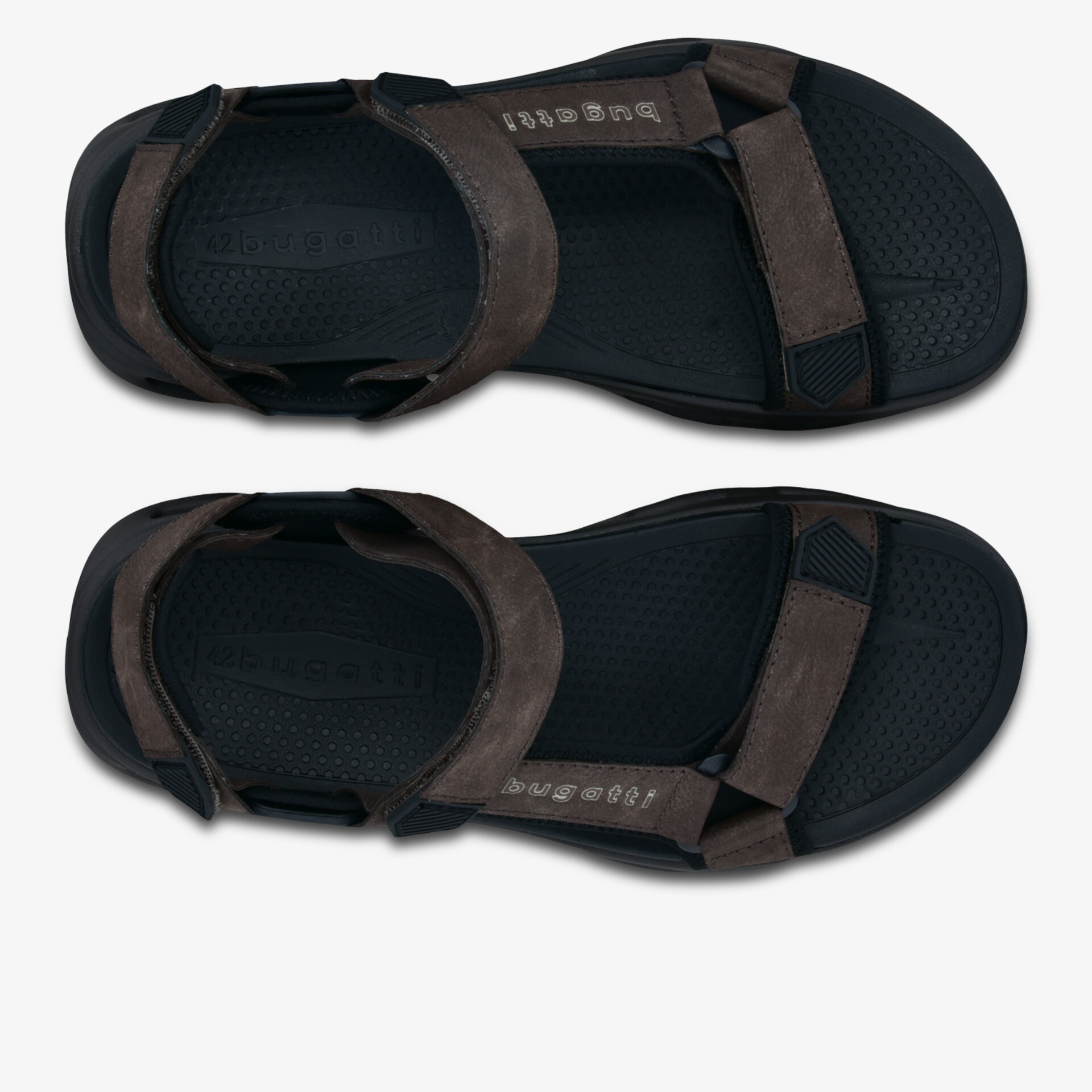 Bequeme Sandalen mit verstellbaren Riemen in Leder-Optik
