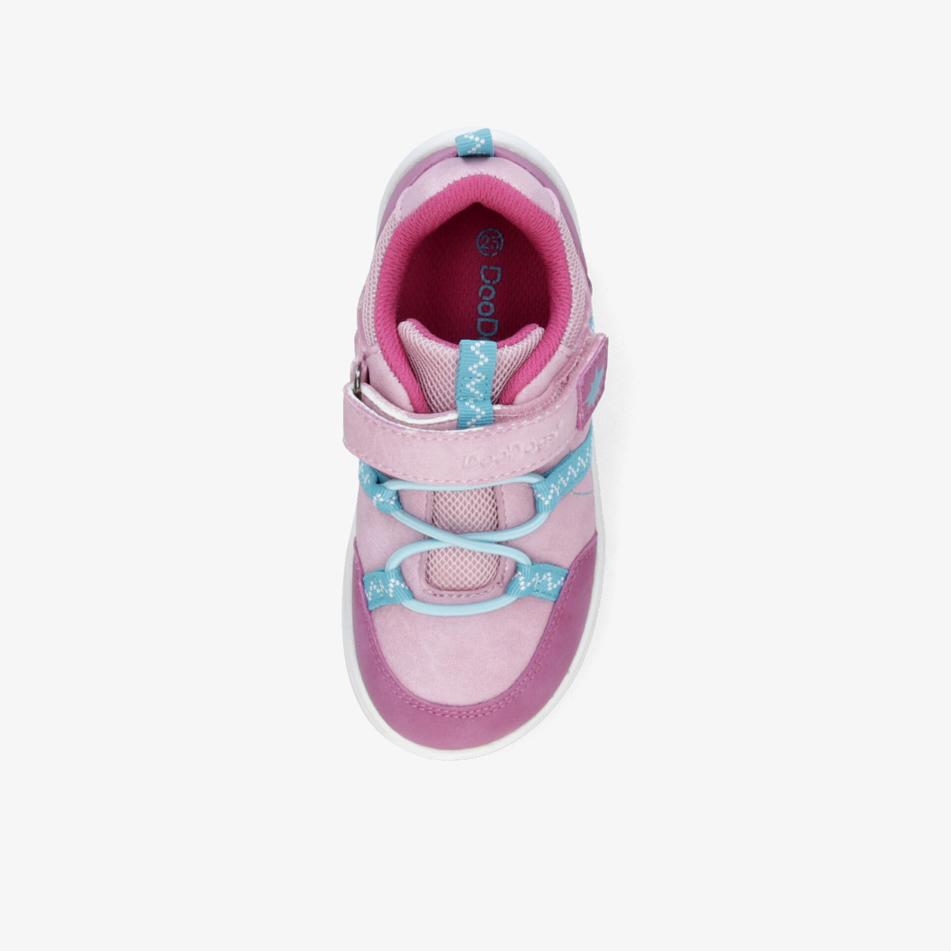 Bequemer Kinder Sneaker in Rosa und Blau mit leichtem Design und praktischem Klettverschluss, ideal für aktive Tage