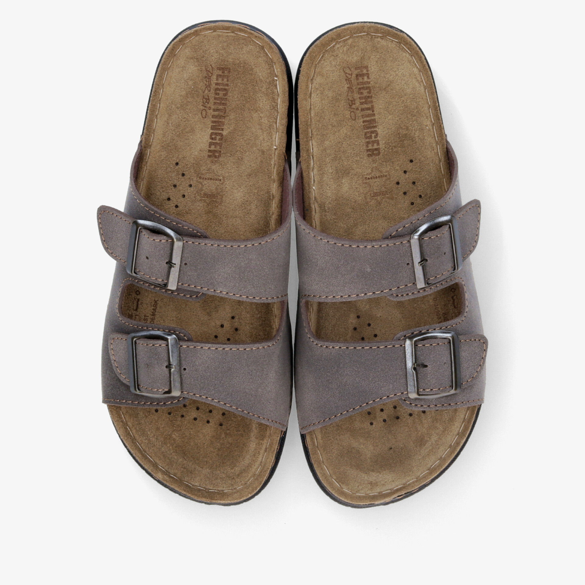 Bequeme und stilvolle Ledersandalen mit verstellbaren Schnallen und gepolsterter Innensohle für optimalen Tragekomfort.