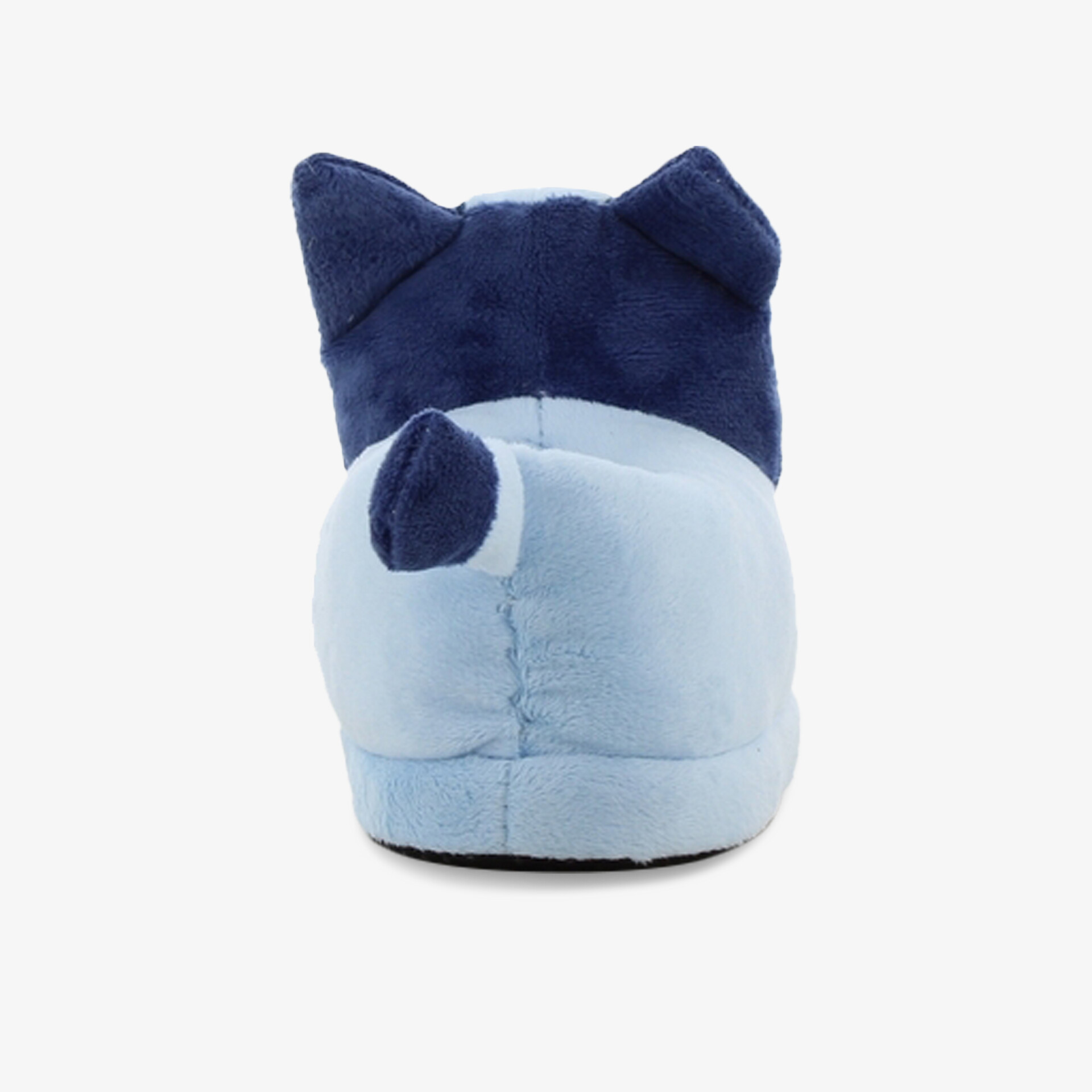 Kuscheliger Plüsch-Hausschuh in Blau mit weichem Material und rutschfester Sohle, komfortabel und warm