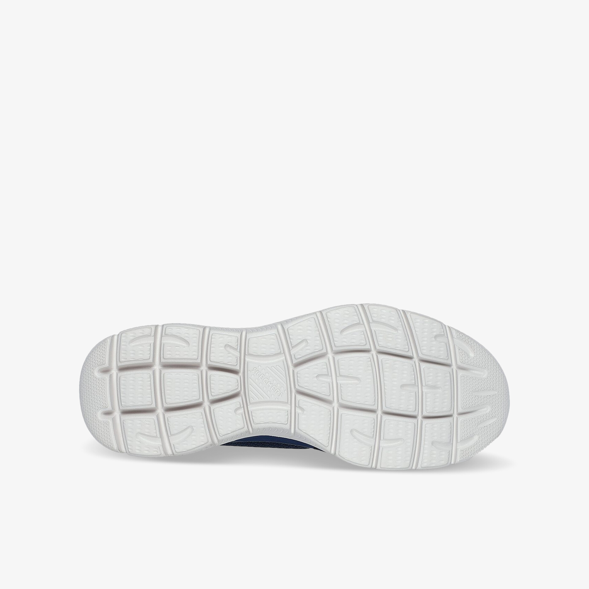 Rutschfeste und flexible weiße Schuhsohle mit gutem Profil für optimale Bodenhaftung und Komfort