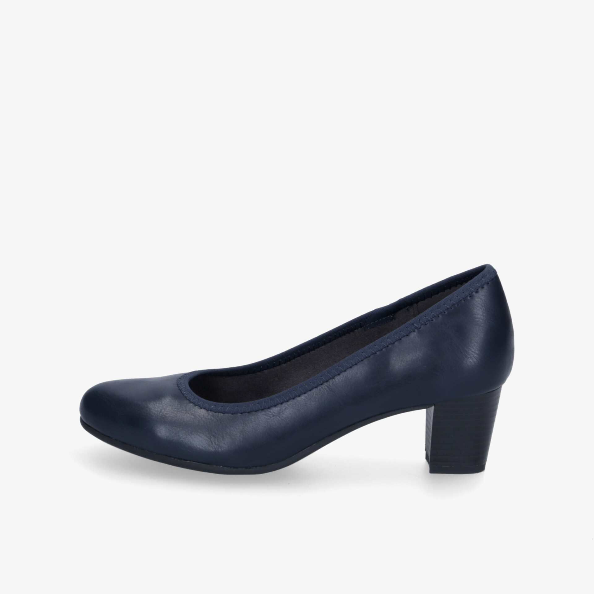 Eleganter navyfarbener Schuh mit mittlerem Absatz für stilvolle Auftritte und optimalen Komfort.