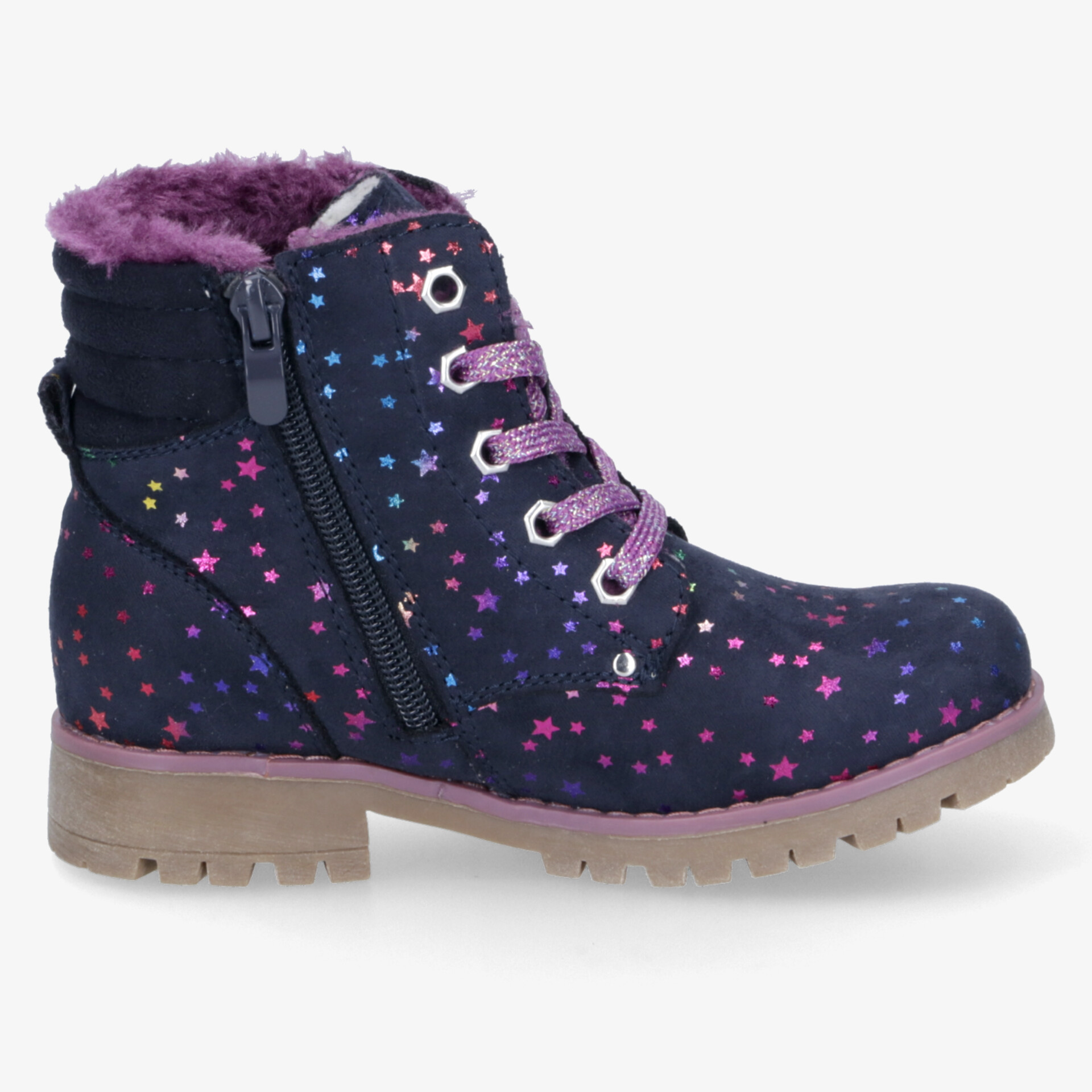 Warmer Winterstiefel mit floralem Muster, robustem Design und rutschfester Sohle für stilvollen Komfort.