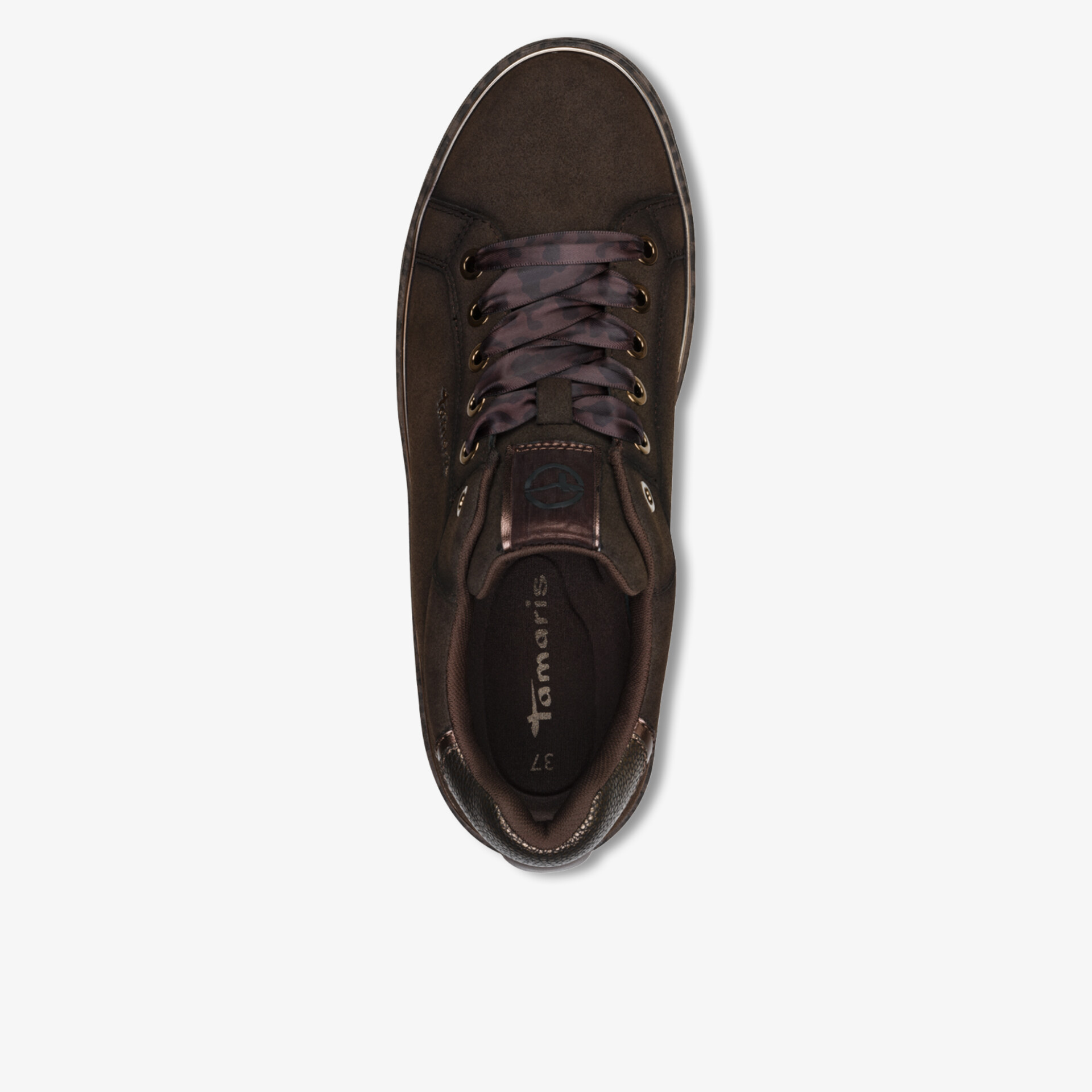Eleganter dunkelbrauner Lederschnürschuh mit hochwertiger Verarbeitung und bequemer Passform, Draufsicht