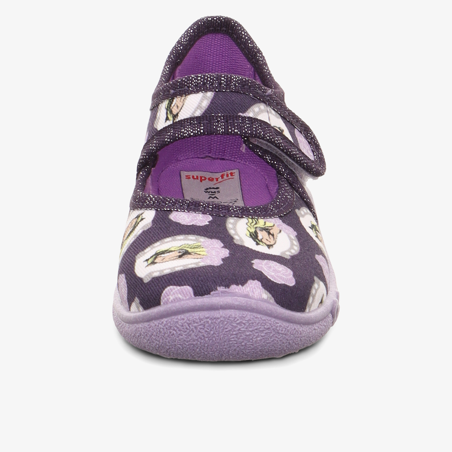 Bequemer, floral bedruckter Schuh mit praktischen Klettverschlüssen und rutschfester Sohle.