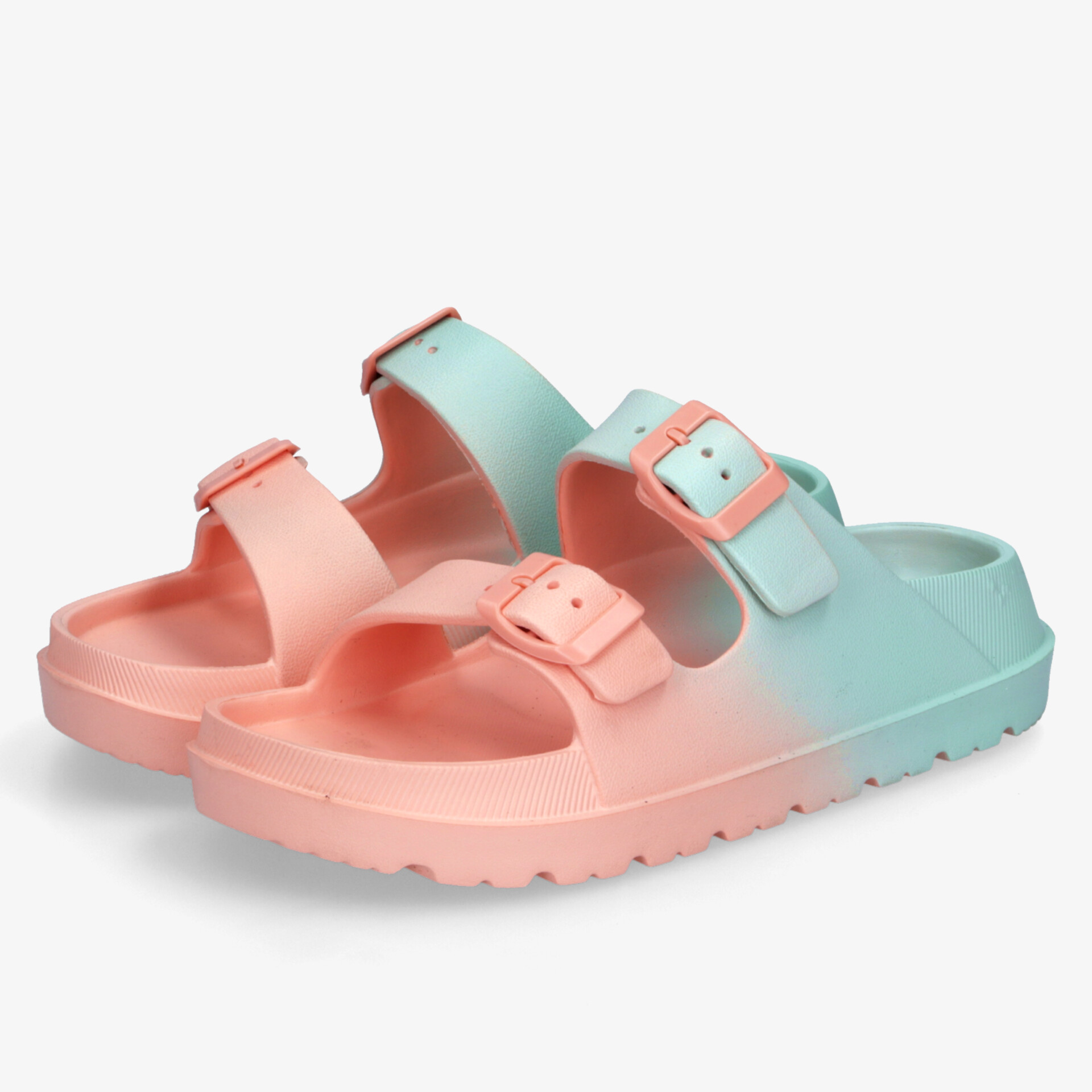 Modische Sandalen mit Ombre-Farbverlauf, verstellbaren Schnallen und bequemer rutschfester Sohle