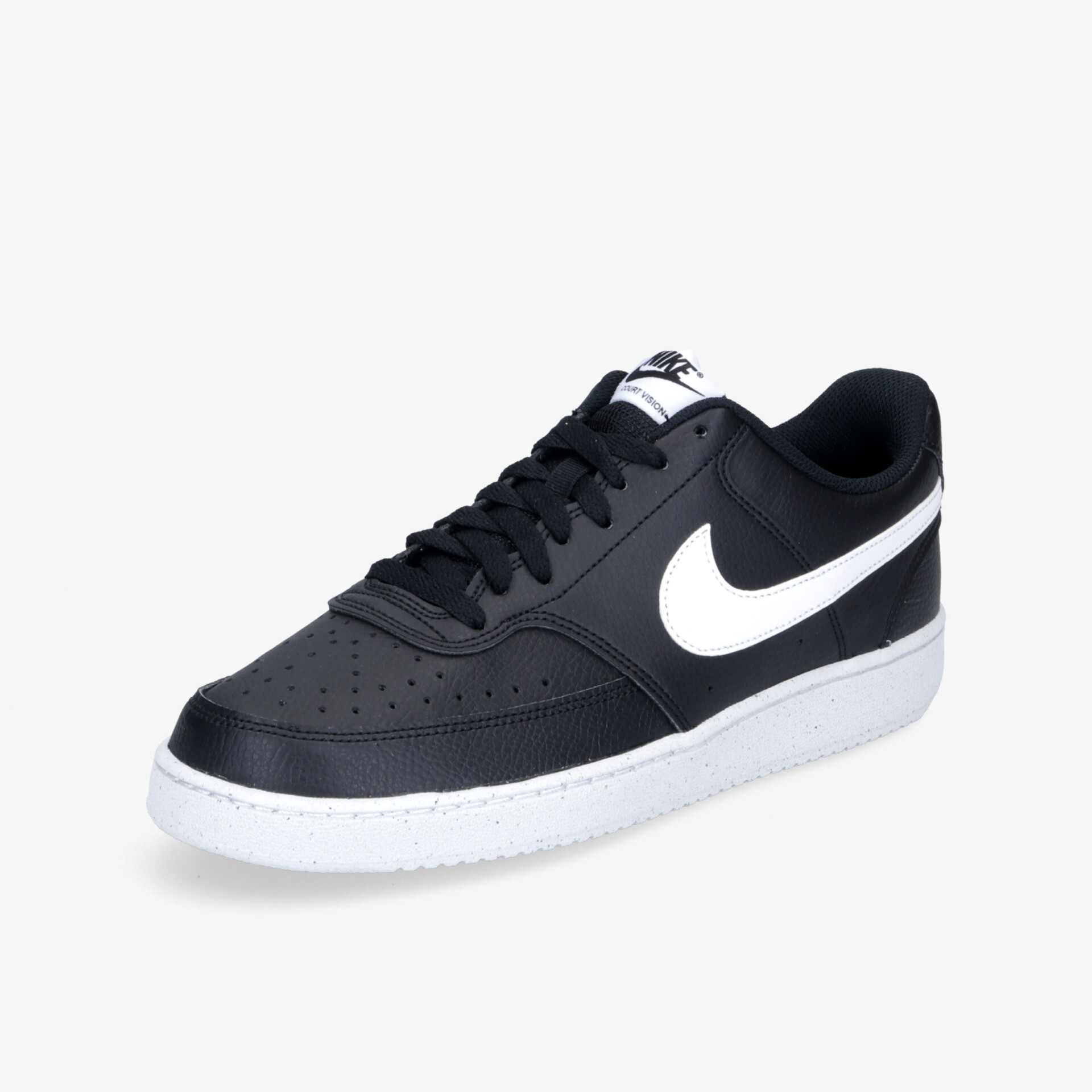Stylischer, bequemer Sneaker in Schwarz-Weiß mit markantem Design und sportlichem Look.