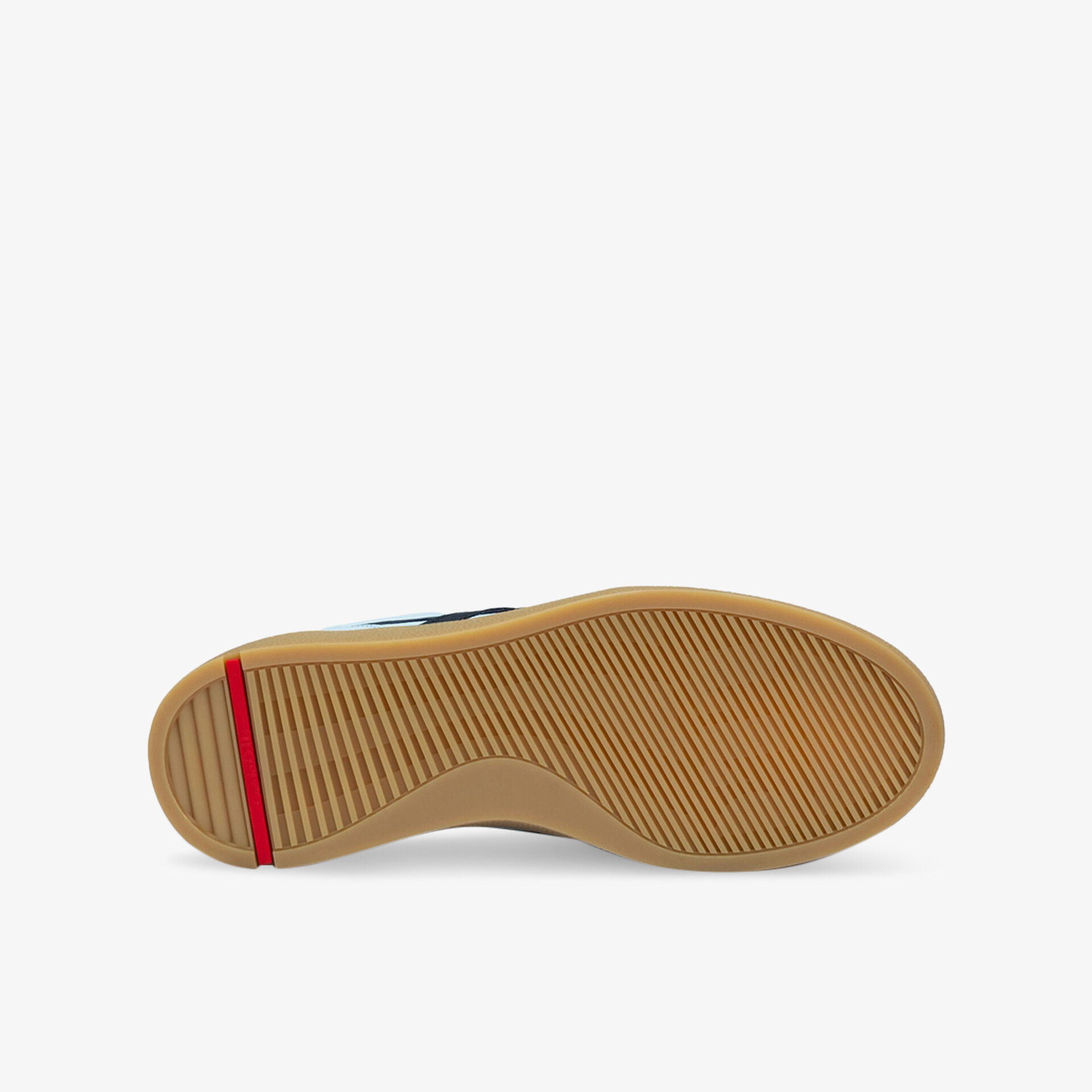 Rutschfeste, langlebige und flexible Gummisohle mit profiliertem Muster für sicheren Halt.