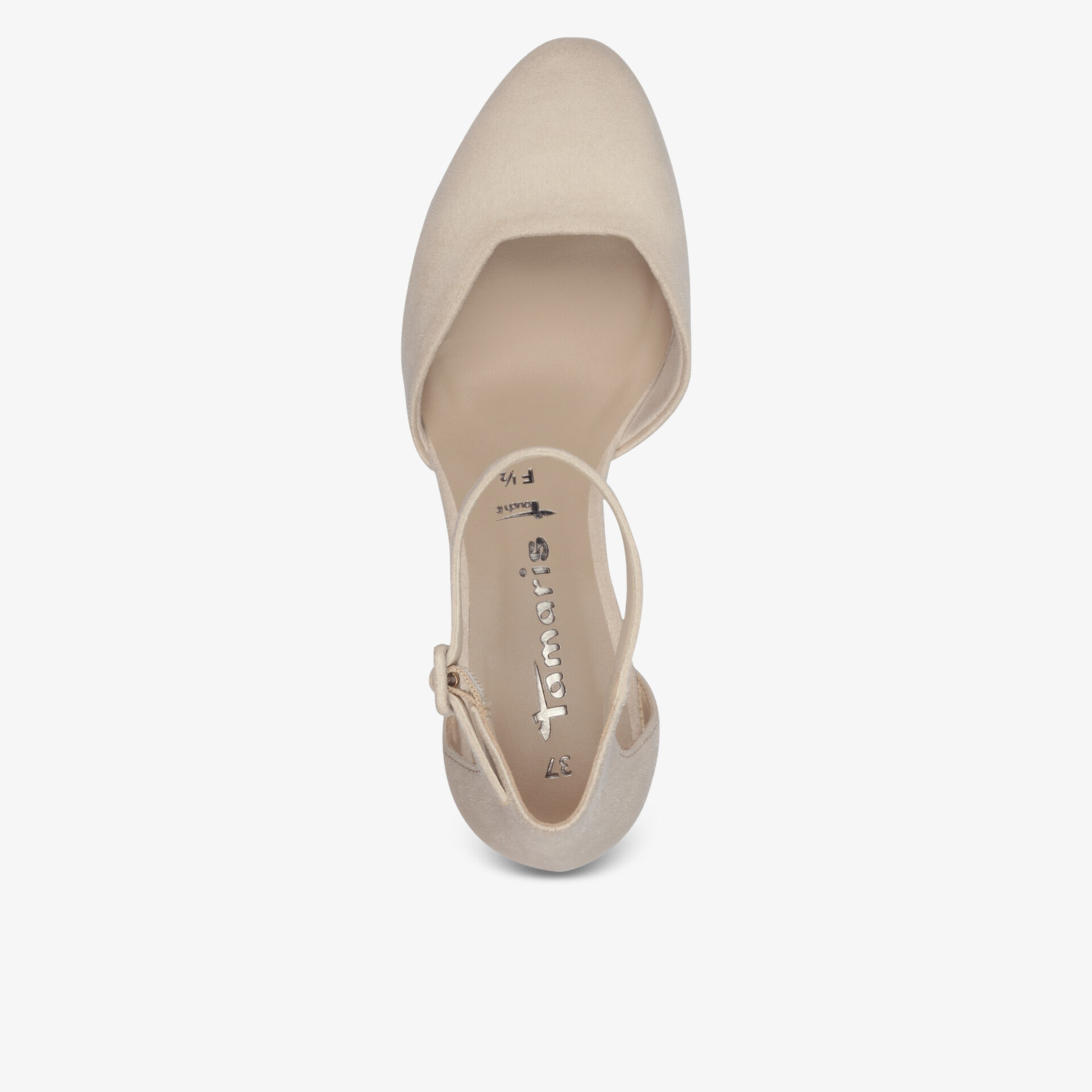 Eleganter bequemer Riemchenschuh mit hochwertigem Material in sanfter Farbe