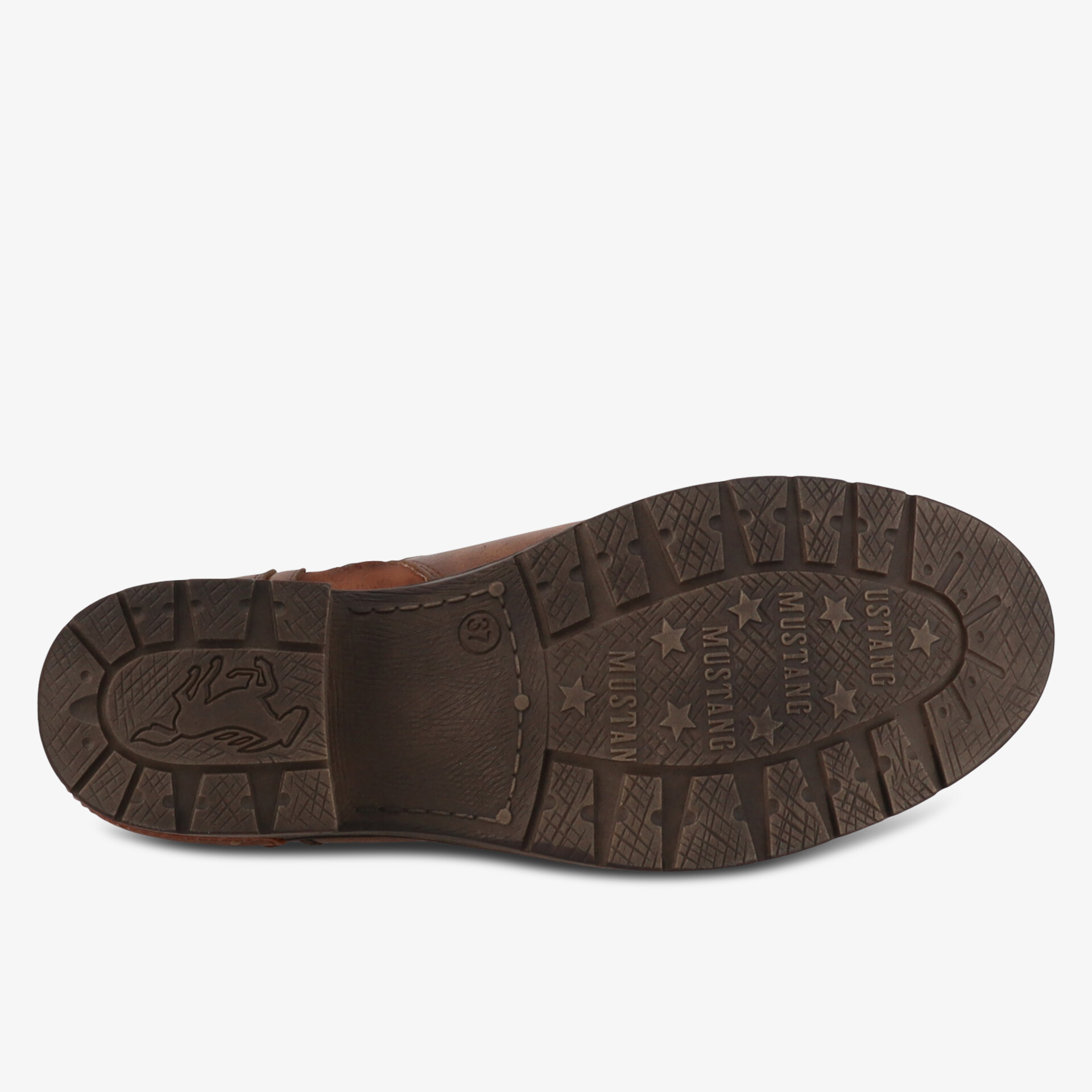 Robuste und rutschfeste Schuhsohle mit tiefem Profil für sicheren Halt und optimale Trittsicherheit