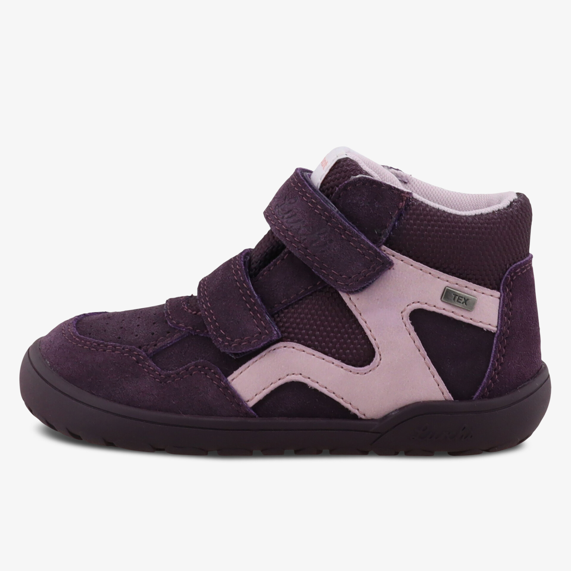 Weicher Veloursleder-Kinderschuh mit praktischen Klettverschlüssen und robuster, flexibler Sohle