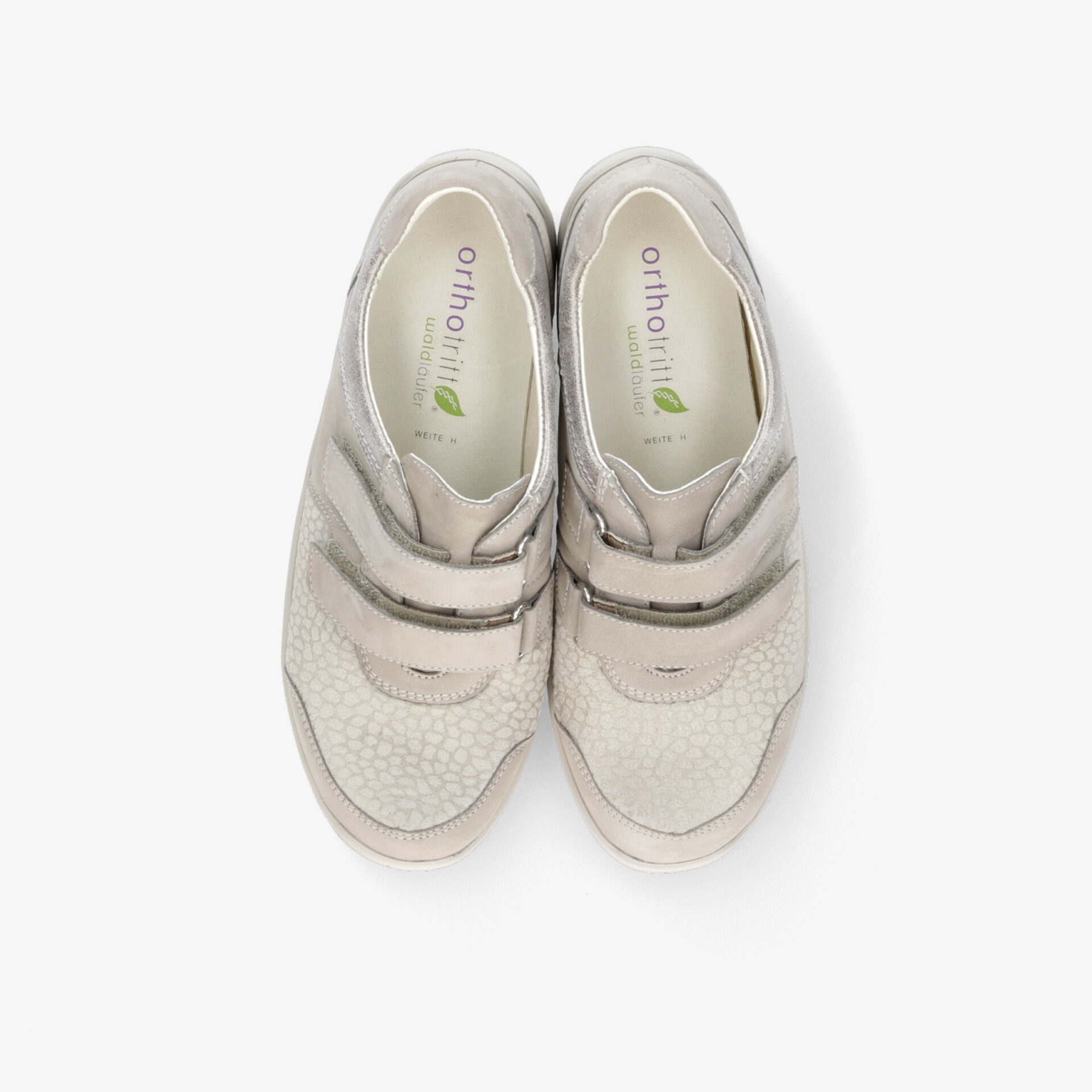 Bequeme, leichte Sportschuhe in Cremefarbe mit gepolstertem Innenfutter und rutschfester Sohle