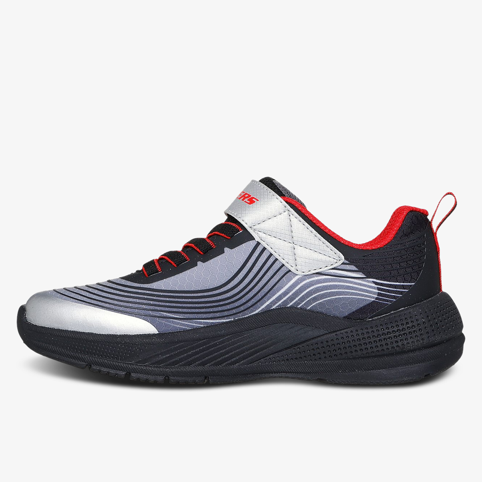 Seitliche Ansicht moderner Sportschuh mit atmungsaktivem Material und bequemer Polsterung