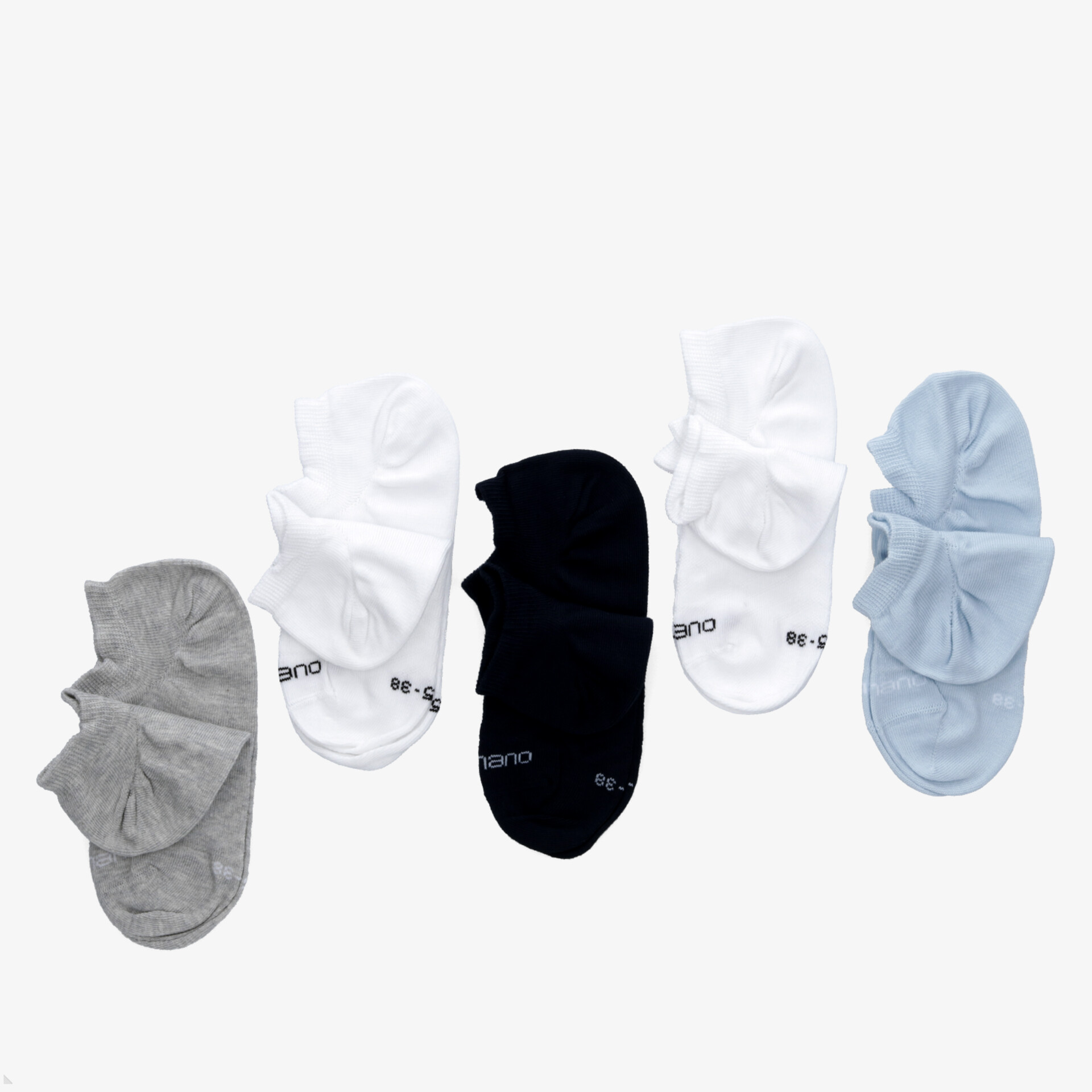 Set aus mehreren farbigen Sneaker-Socken, komfortabel und elastisch, ideal für sportliche und alltägliche Nutzung