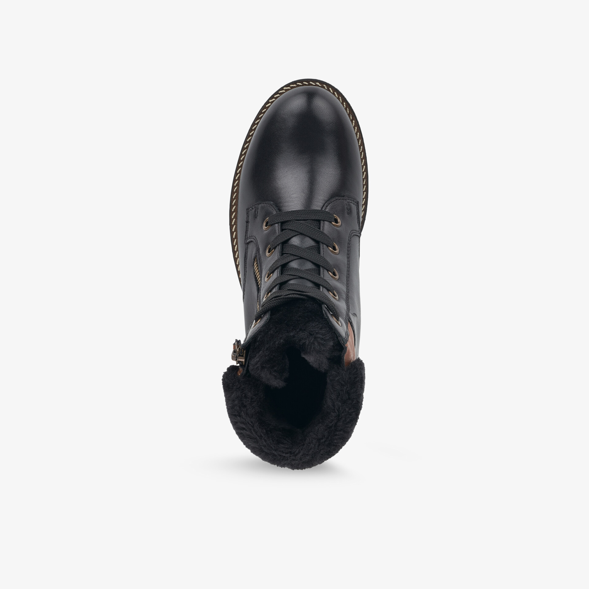 Elegante schwarze Stiefelette mit Schnürung und weicher Innenpolsterung für höchsten Tragekomfort.