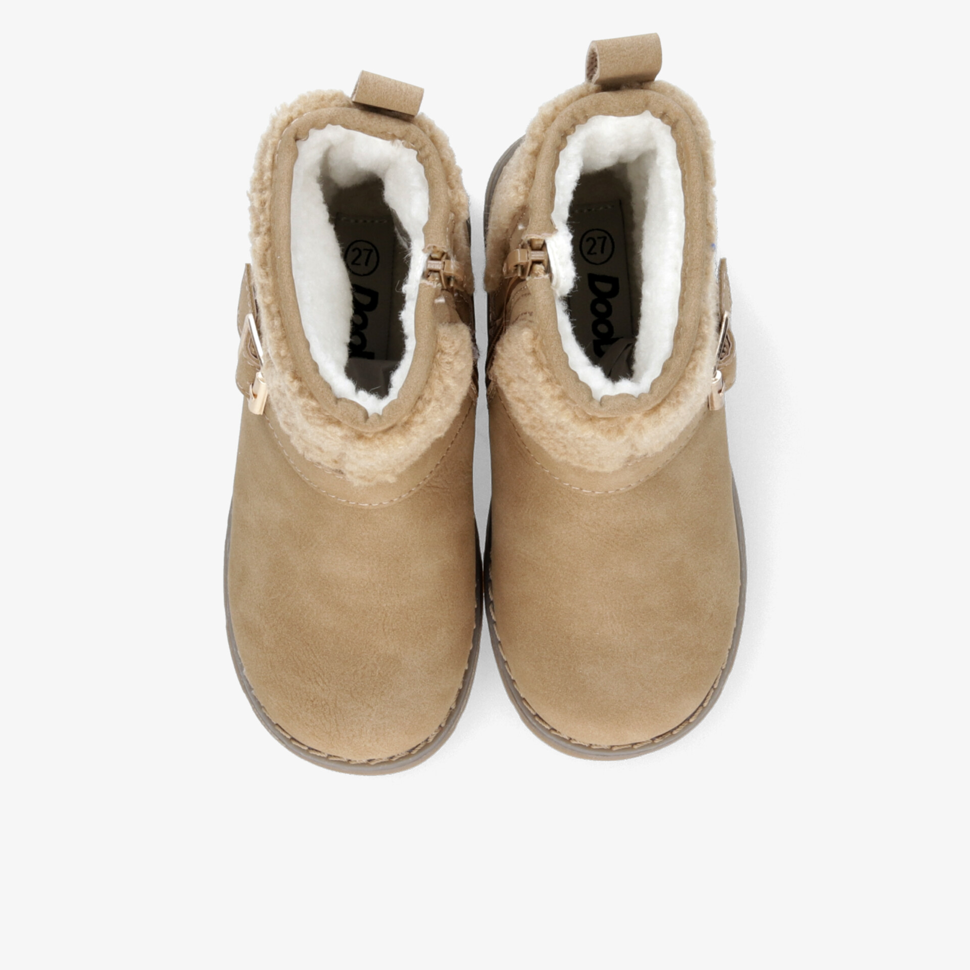 Beige warme Stiefel mit weichem Futter und rutschfester Sohle, bequem und ideal für kalte Temperaturen