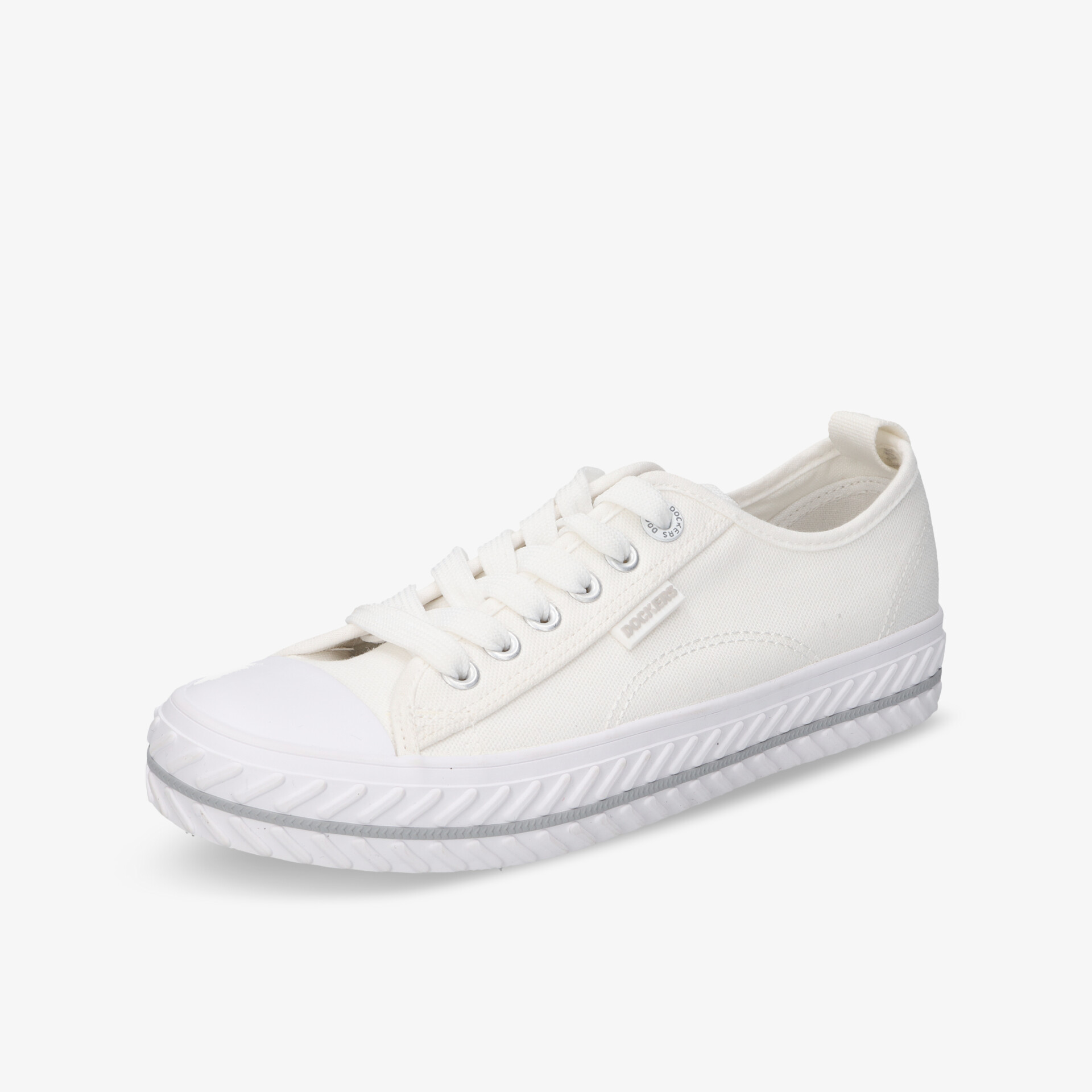 Moderner weißer Sneaker mit rutschfester Sohle und zeitlosem Design, ideal für jeden Anlass.