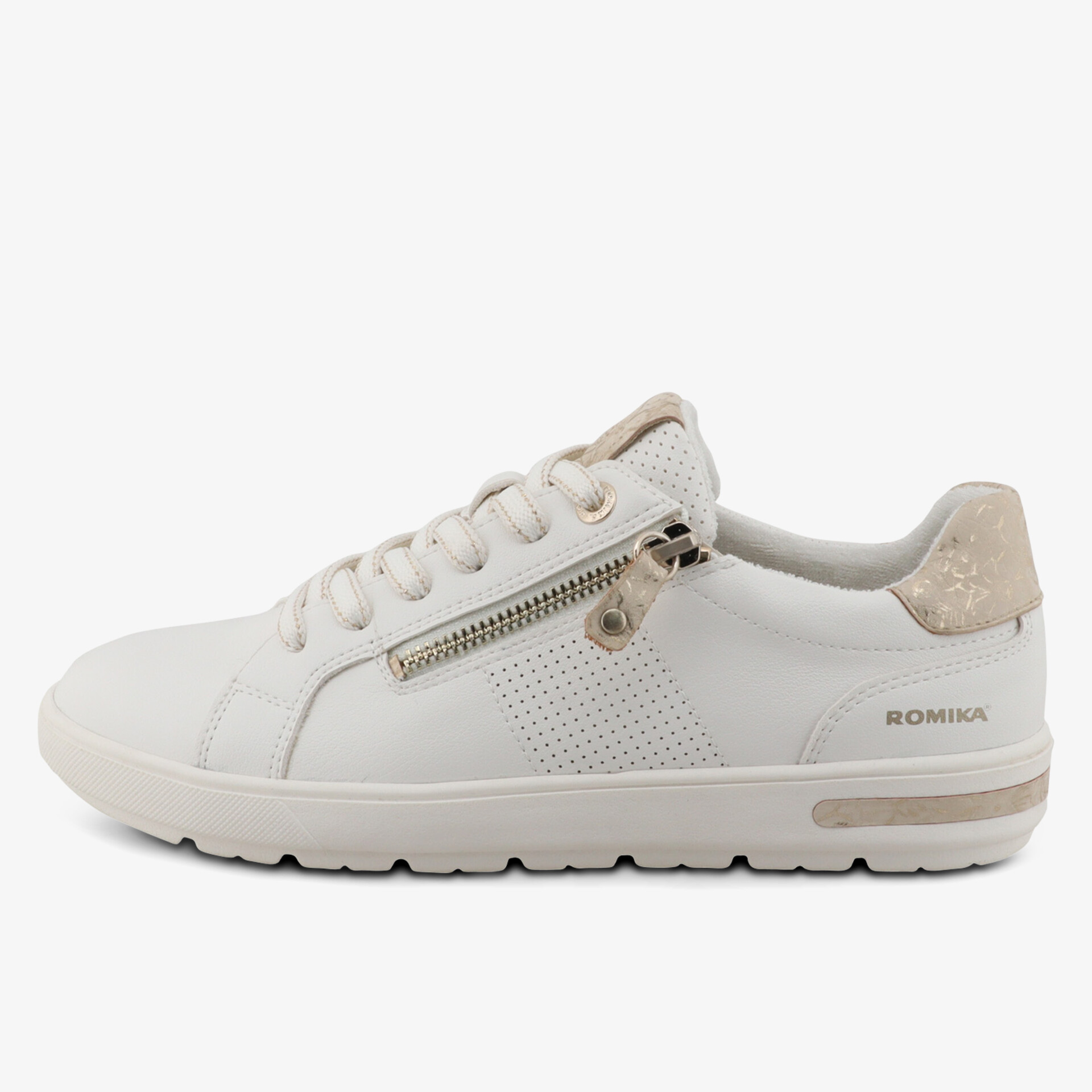 Leichter Sneaker mit seitlichem Reißverschluss und atmungsaktivem Material, komfortabel und sportlich elegant