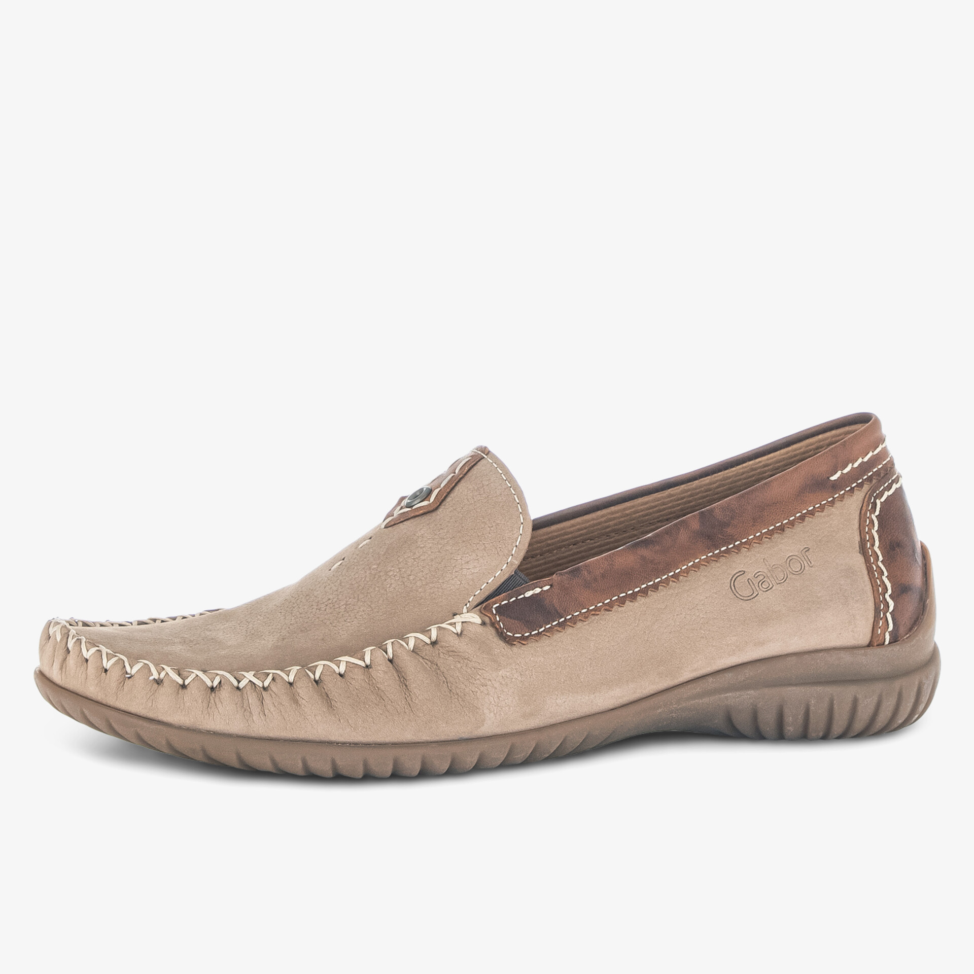 Bequeme Mokassins mit flexibler Sohle in klassischem Design