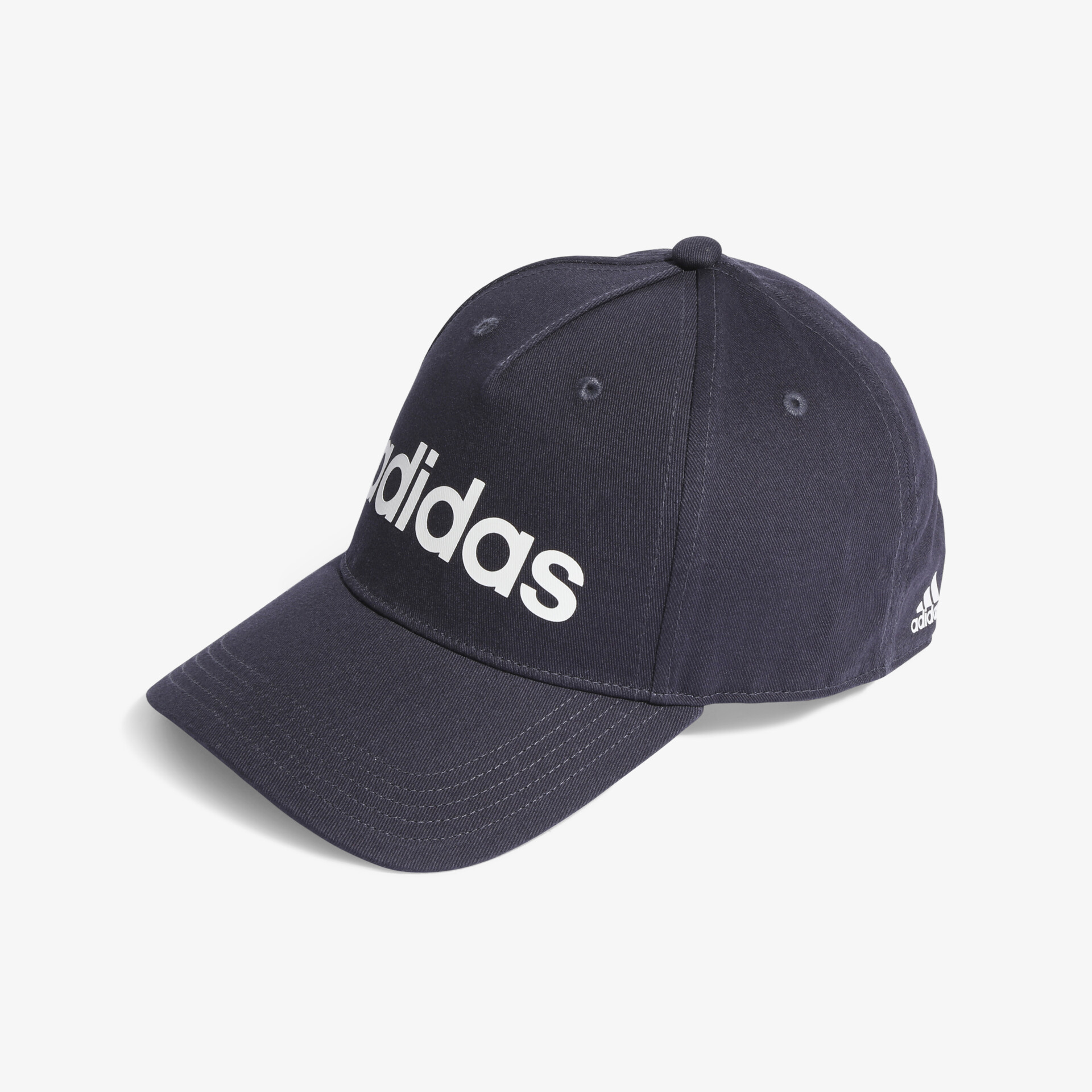 Klassische dunkelblaue Baseballcap mit weißem Logo, ideal für Sport und Freizeit. Komfortables und stilvolles Accessoire.