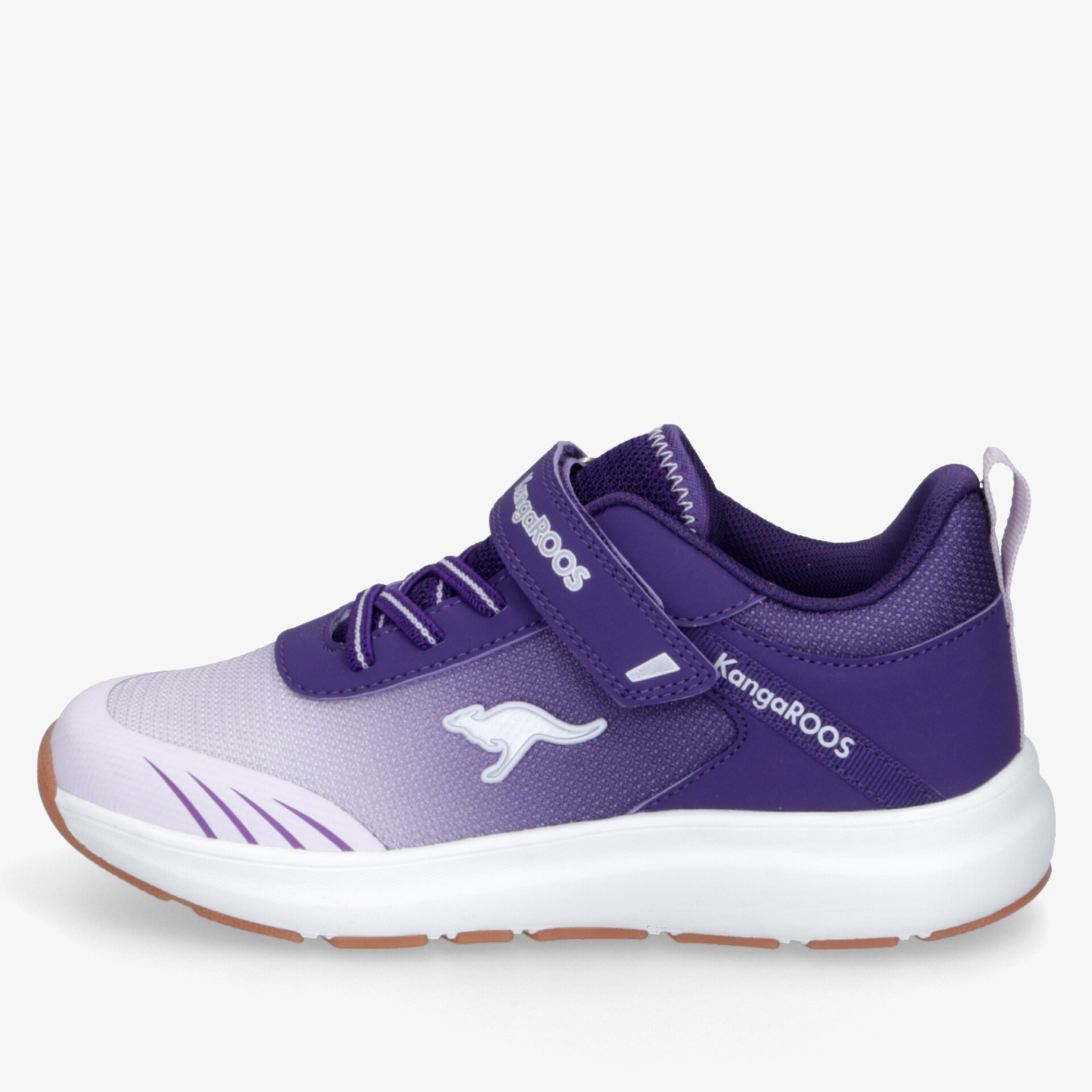 Moderner Sportlaufschuh in Lila und Weiß mit komfortabler Passform und rutschfester Sohle