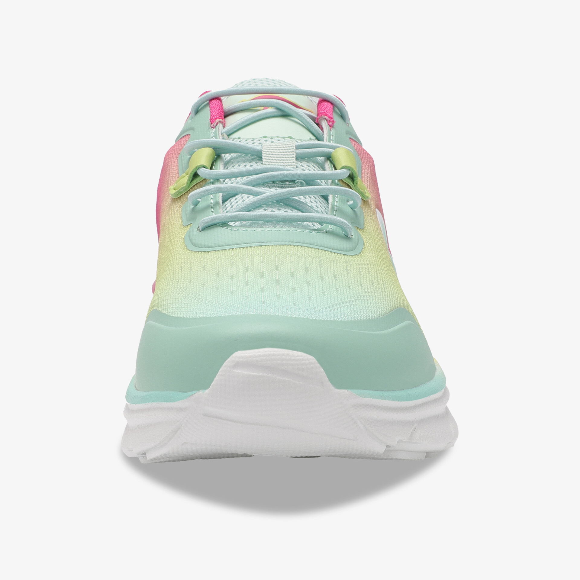 Leichter Sportschuh in Pastellfarben mit atmungsaktivem Obermaterial und stoßdämpfender Sohle, Frontansicht