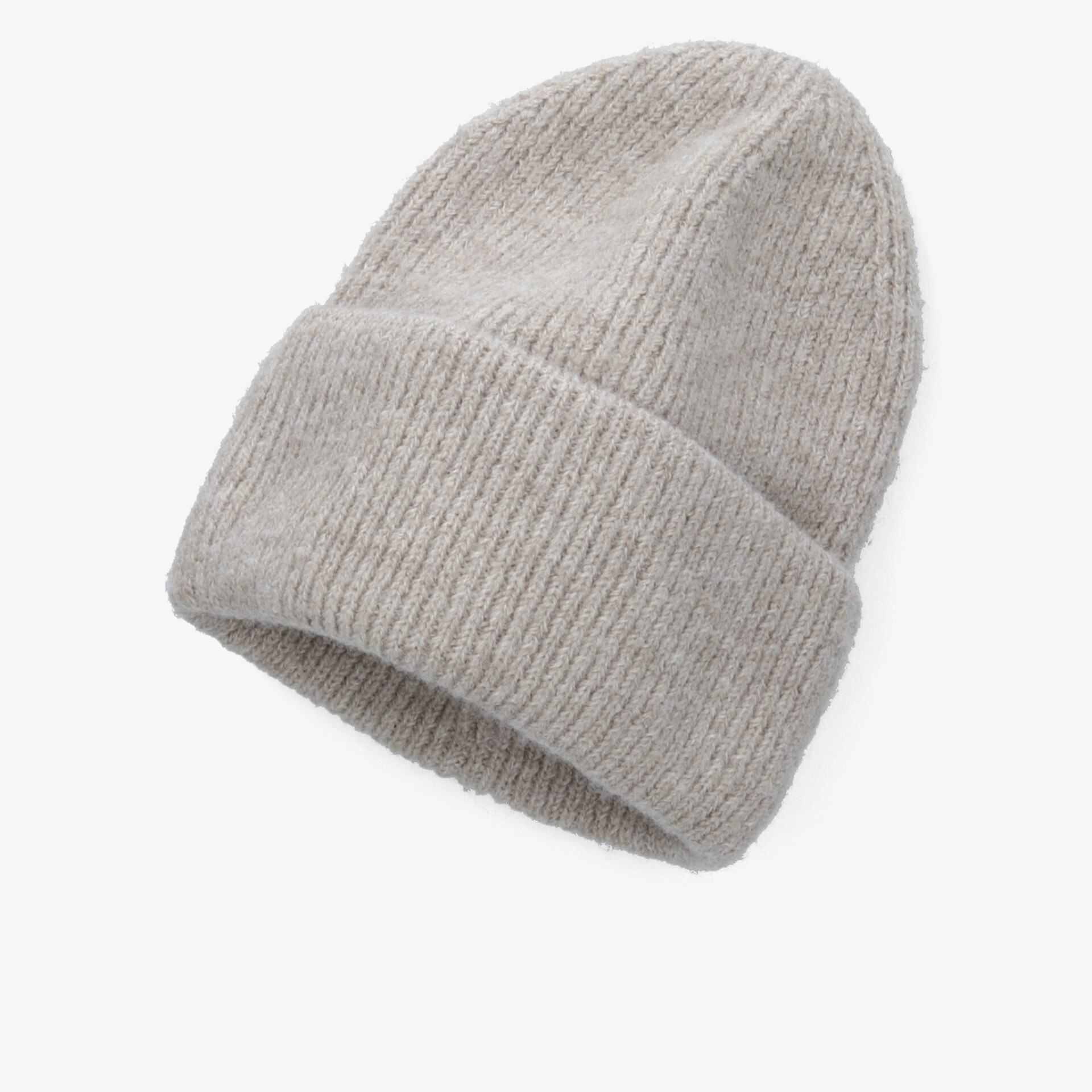 Graue Strickmütze aus weichem, bequemem Material für angenehme Wärme und klassischen Look