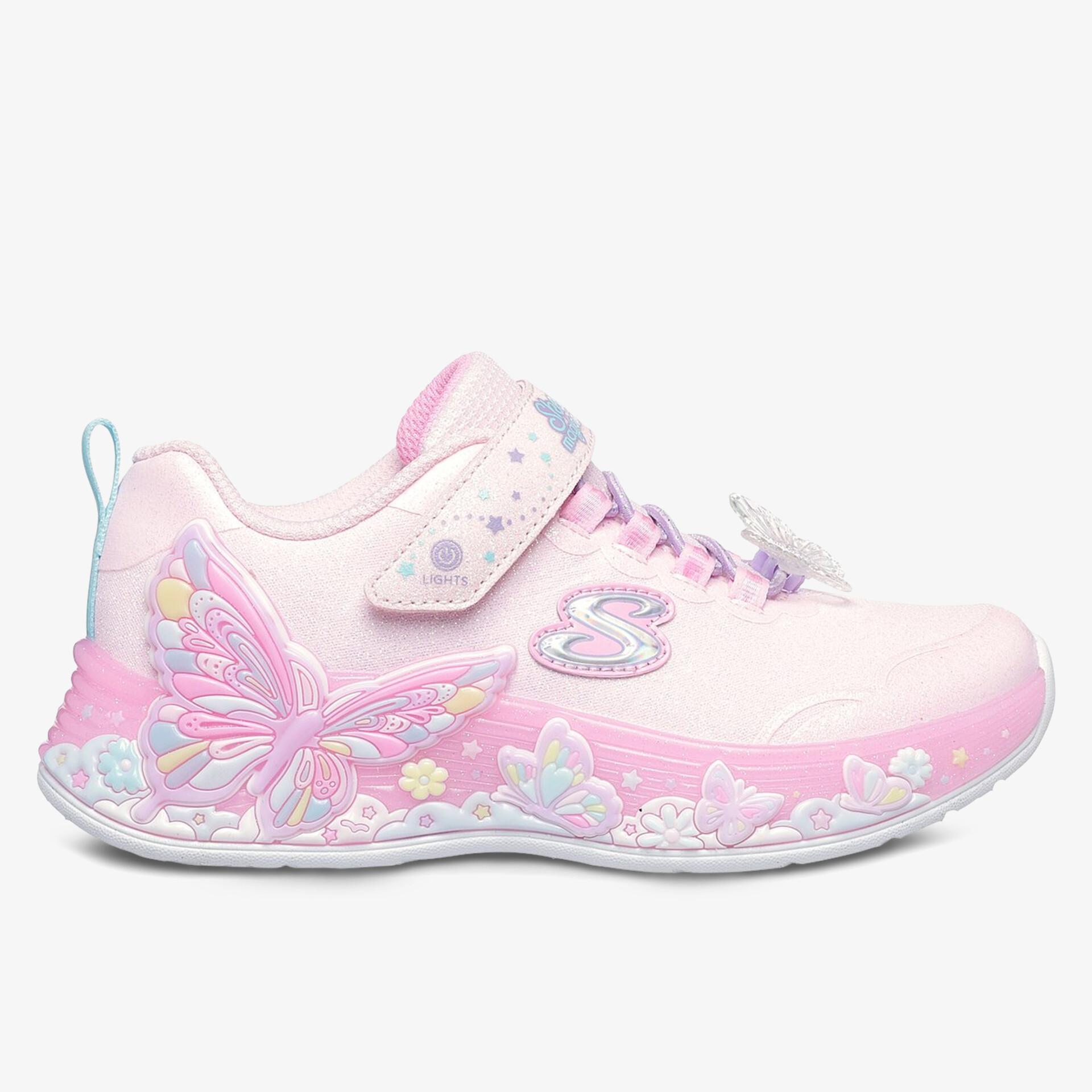 Farbenfrohe Schuhe mit Schmetterlingsdesign und floralem Muster für ultimativen Komfort.