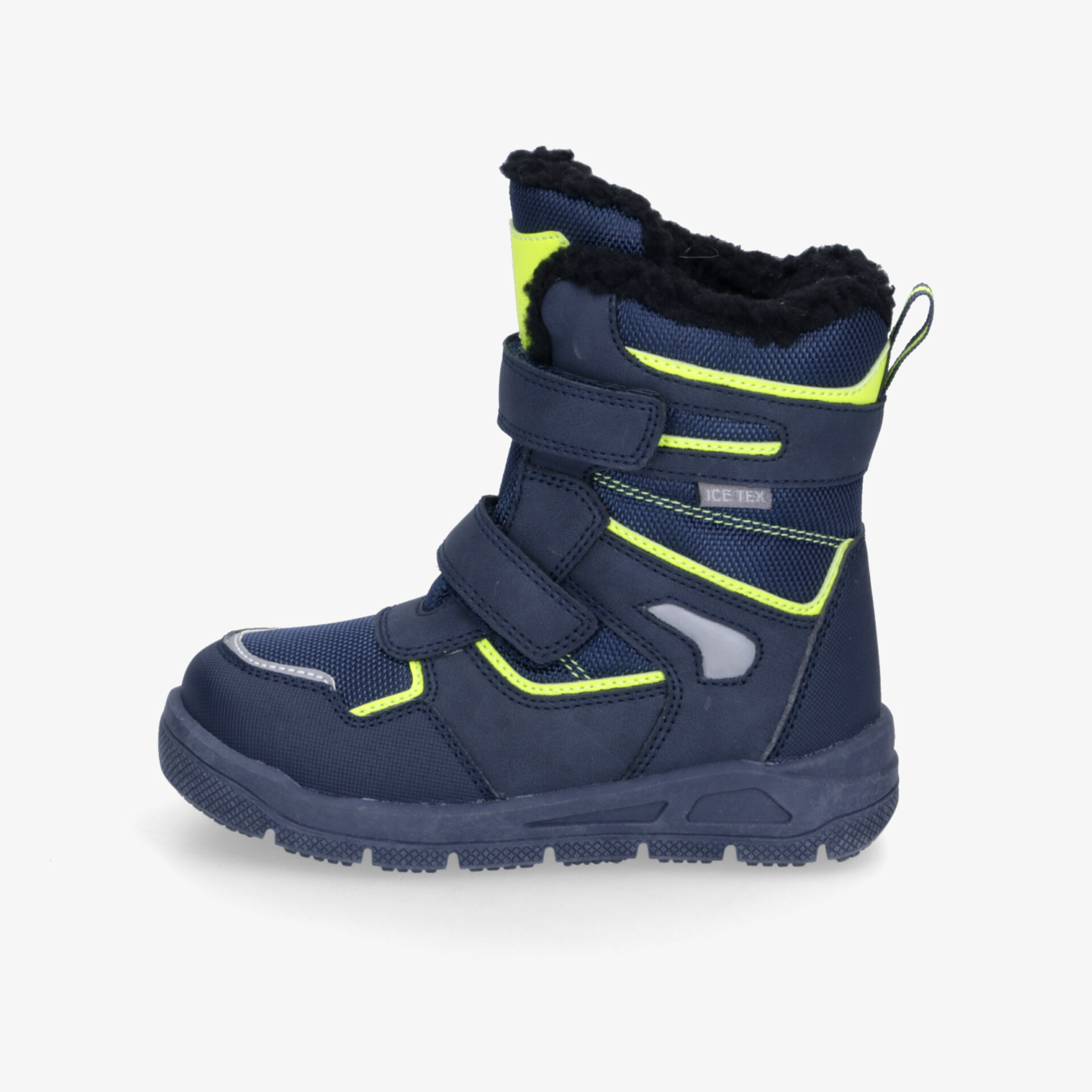 Robuster Winterstiefel mit hohem Schaft, warmer Fütterung und praktischem Klettverschluss für sicheren Halt