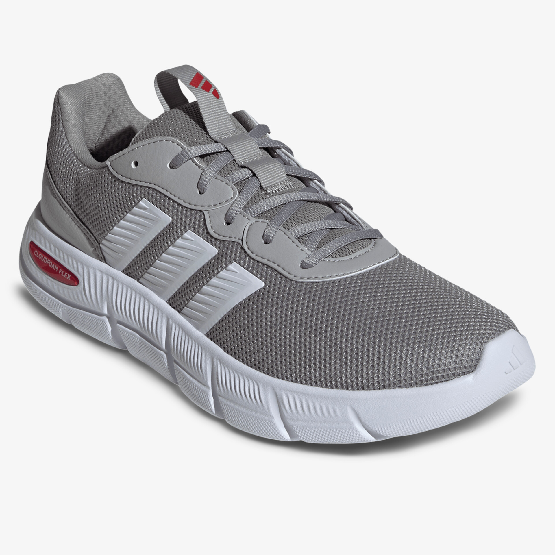 Leichter und komfortabler grauer Sneaker mit atmungsaktivem Mesh und flexibler Laufsohle