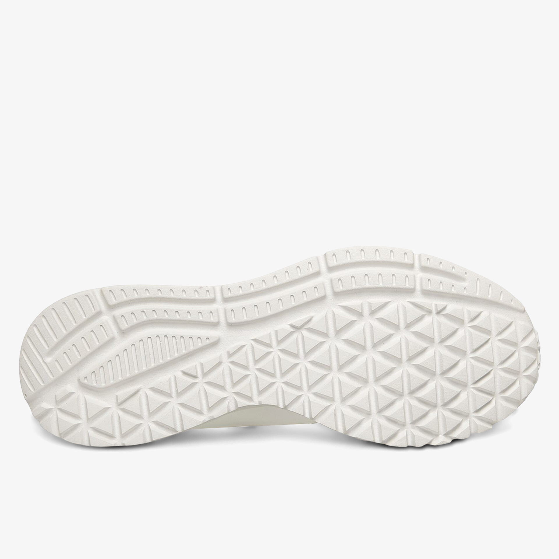 Weiße Sohle mit strapazierfähigem Profil für optimalen Halt.