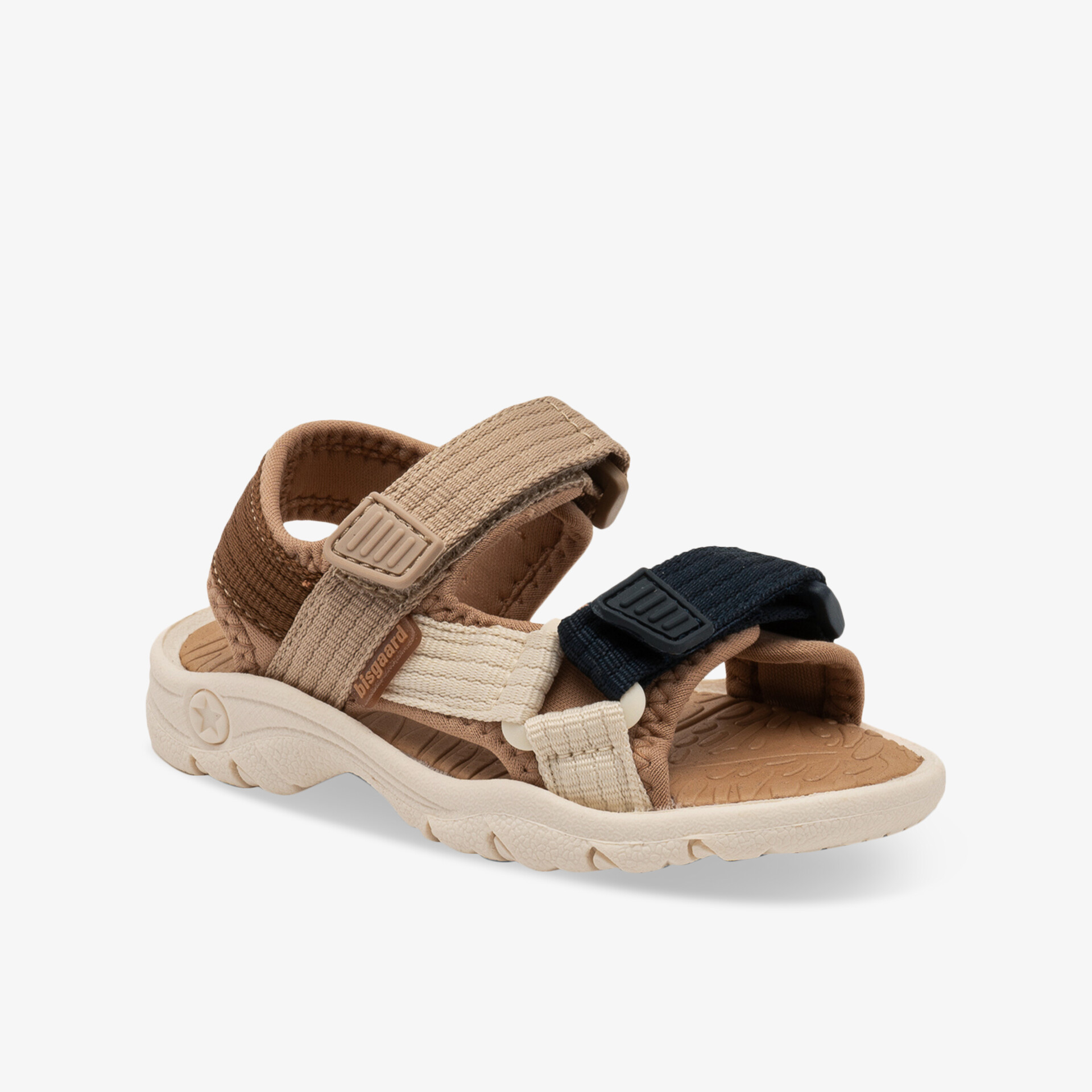 Leichte und bequeme Sandale mit verstellbaren Klettverschlüssen und rutschfester Sohle für optimalen Tragekomfort