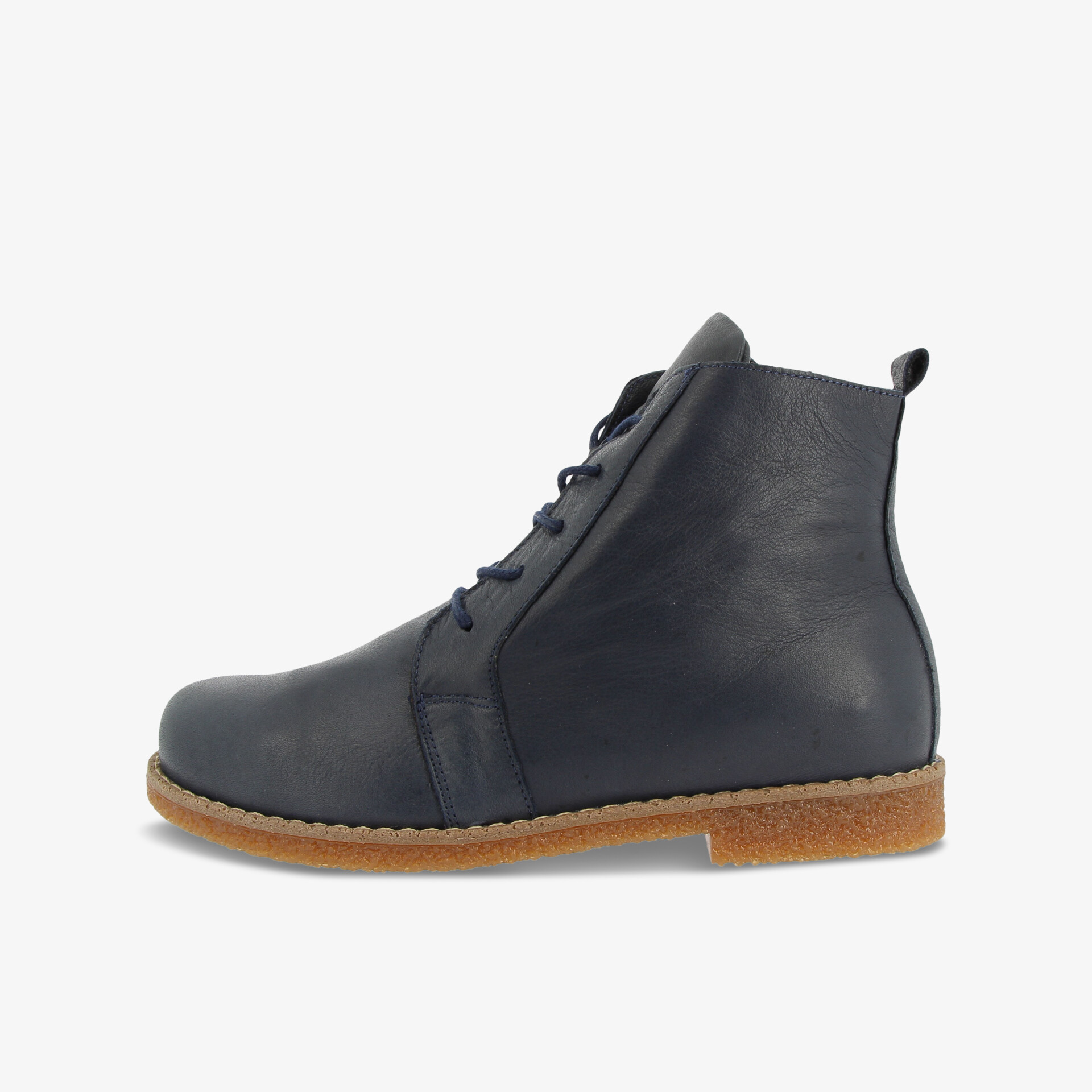 Eleganter schwarzer Lederstiefel mit rutschfester Sohle und Schnürung, perfekt für stilvolle Gelegenheiten.