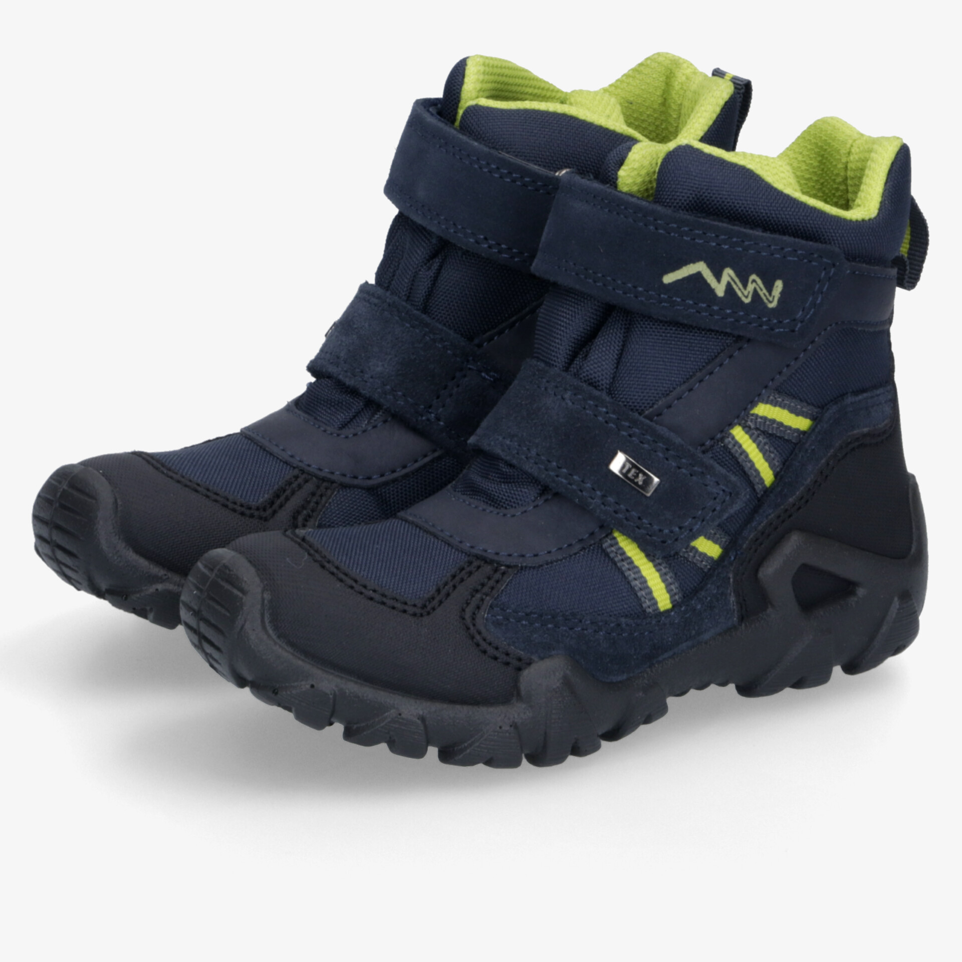 Robuste blaue Winterstiefel mit warmer Innenfütterung und wasserdichtem Material für sicheren Halt