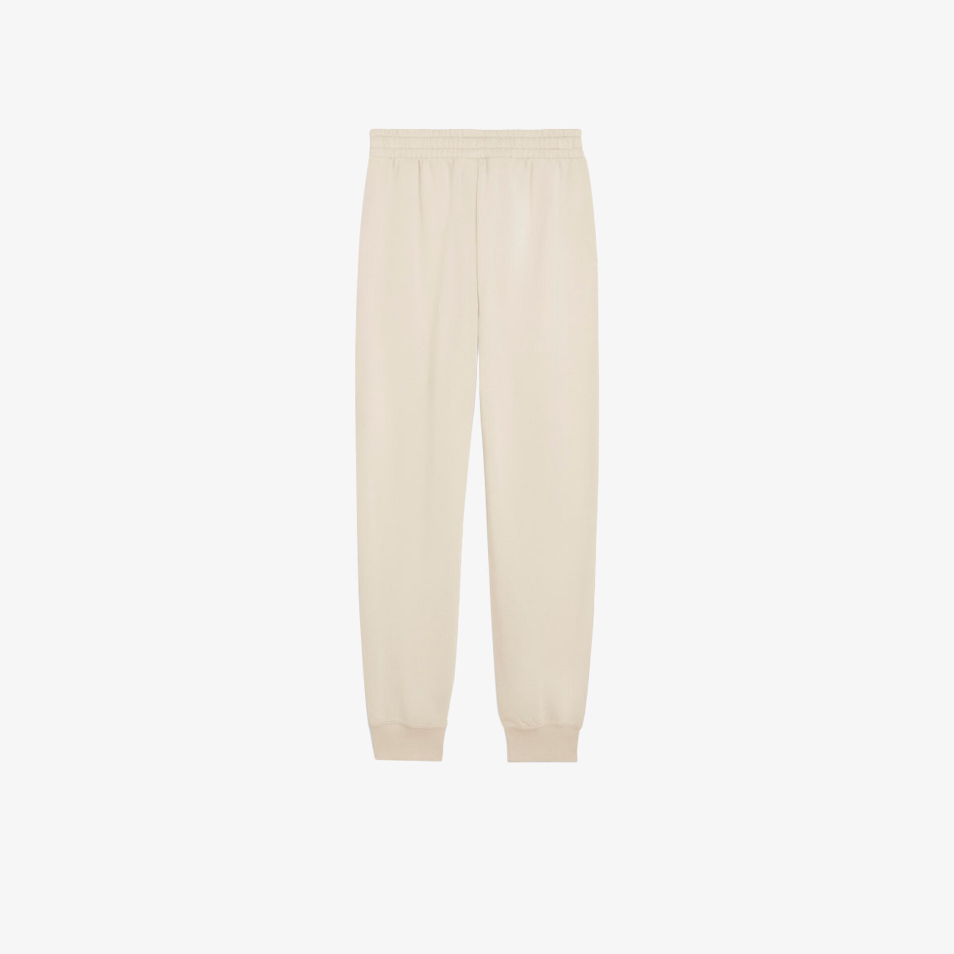 Bequeme Jogginghose mit elastischem Bund und lässigem Schnitt in weicher cremefarbener Stoffqualität.