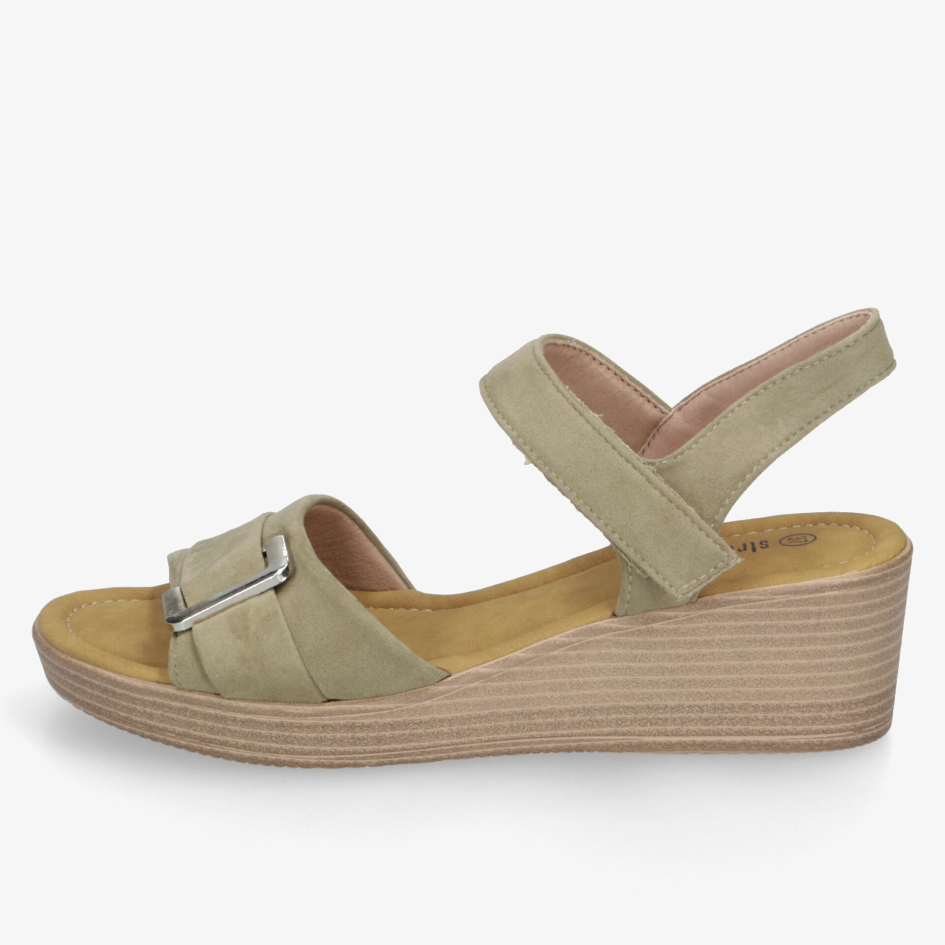 Bequeme Sandale mit Keilabsatz, verstellbarem Riemen und weichem Fußbett, ideale Sommerfreizeit Schuhe