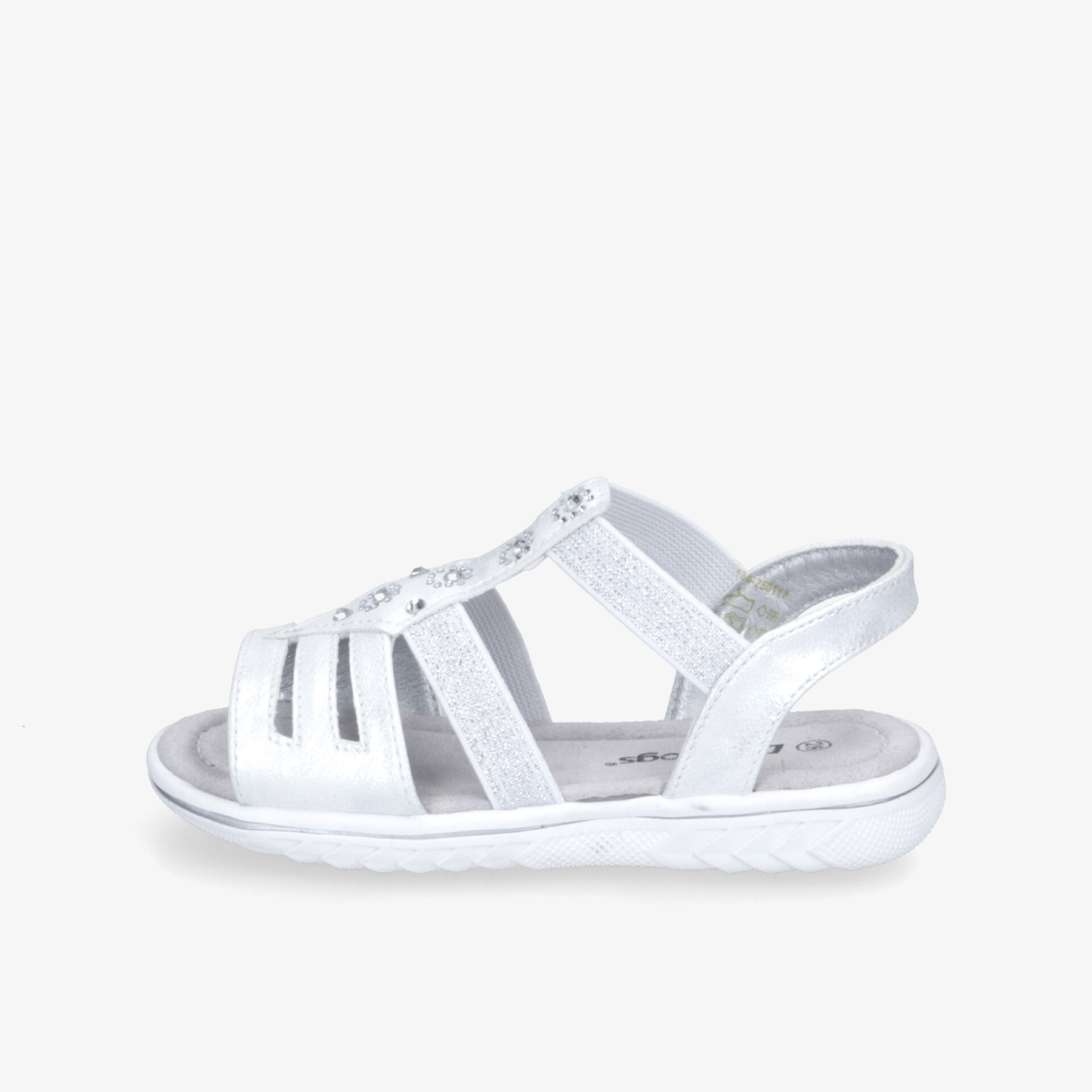 Komfortable weiße Sandale mit flexiblem Riemendesign und rutschfester Sohle, ideal für angenehmes Tragen